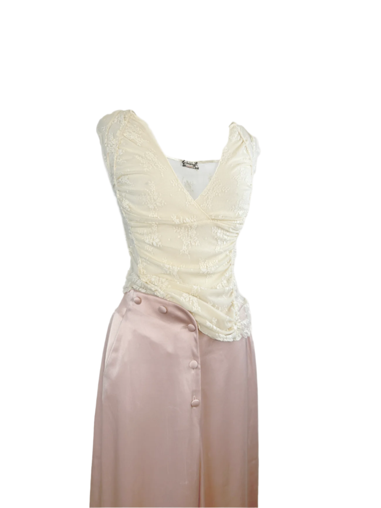 Nanushka Rose Sheen Wide-Leg Bottoms w26
