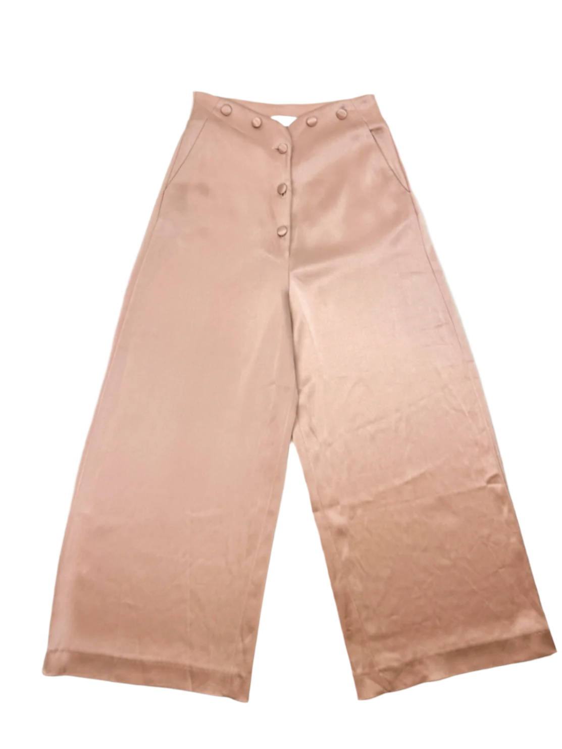 Nanushka Rose Sheen Wide-Leg Bottoms w26