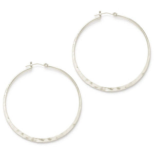 1.5" Hammered Hoop Earrings