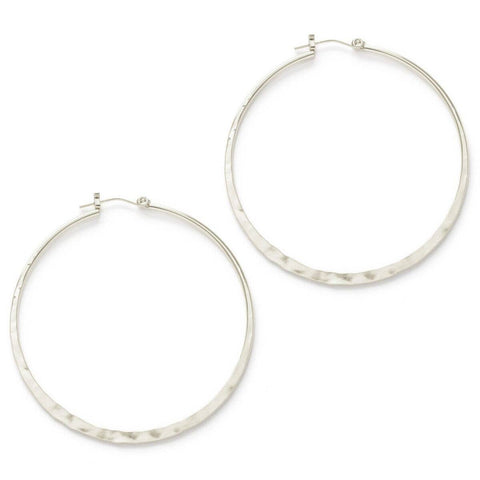 1.5" Hammered Hoop Earrings