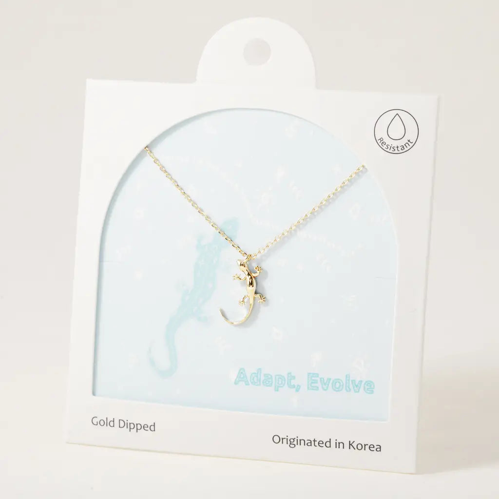 Silver Gecko Glow, Necklace