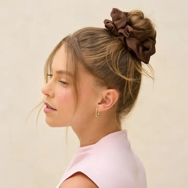 Black & Chocolate Oversized Scrunchies