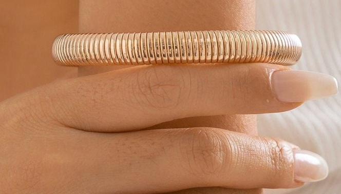  Cobra Stretch Bangle Bracelets-Stainless Steel Stretch