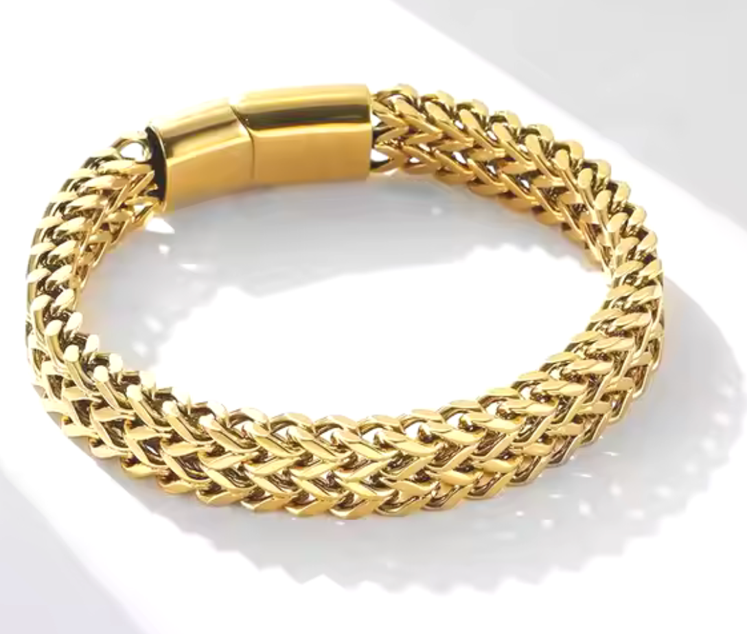 Estate Cuff Bracelet- Magnet Lock-Stainless Steel Bracelet