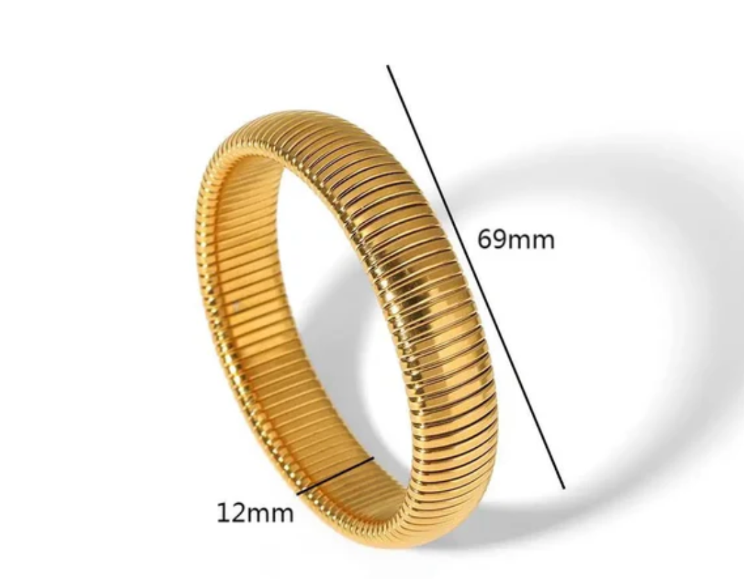 Cobra Stretch Bangle Bracelets-Stainless Steel Stretch