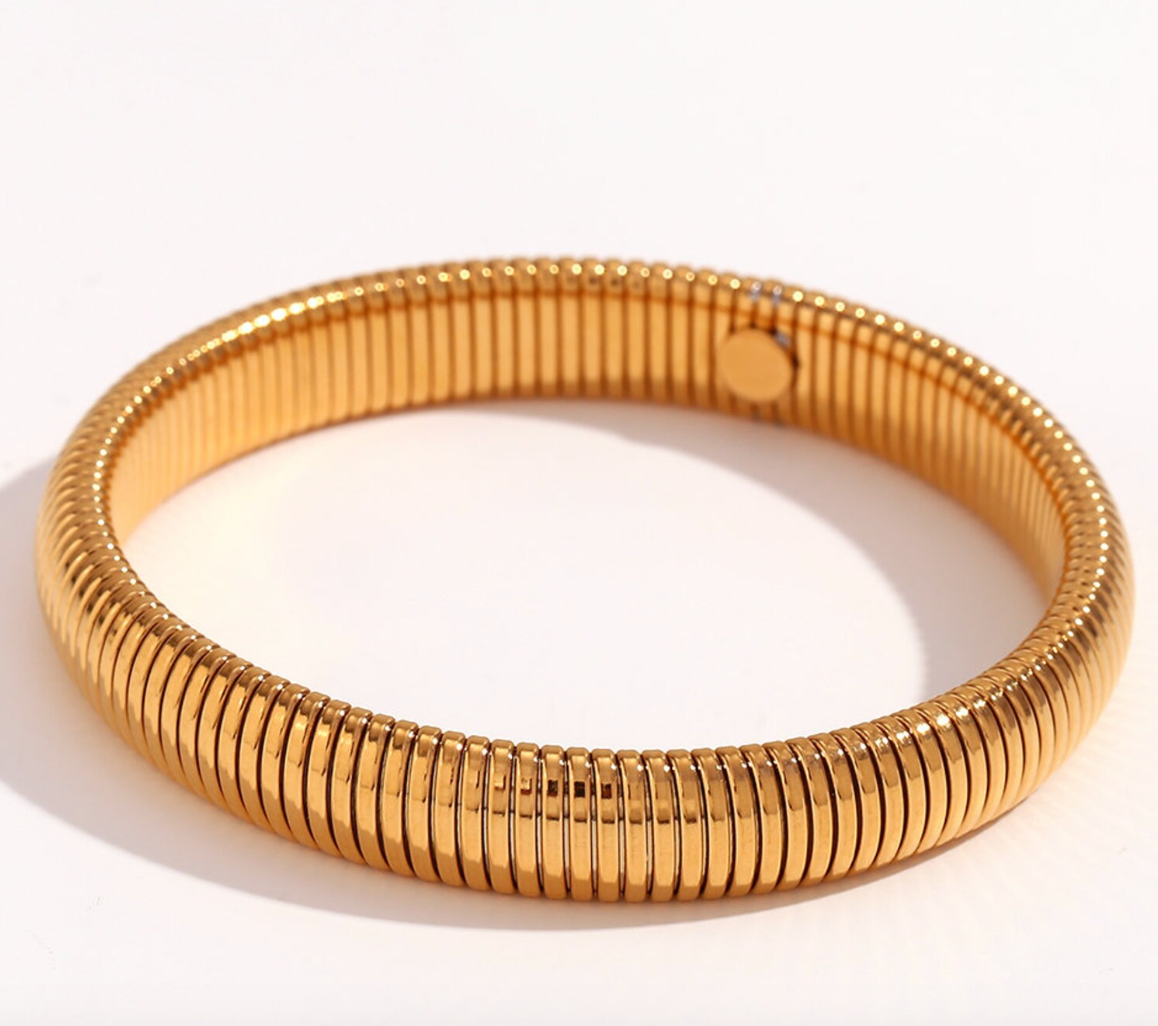  Cobra Stretch Bangle Bracelets-Stainless Steel Stretch