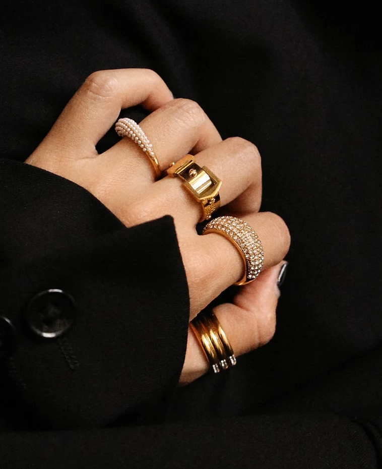 Buckle UP- Stainless Steel Saddle Up Belt Ring- 14K Gold