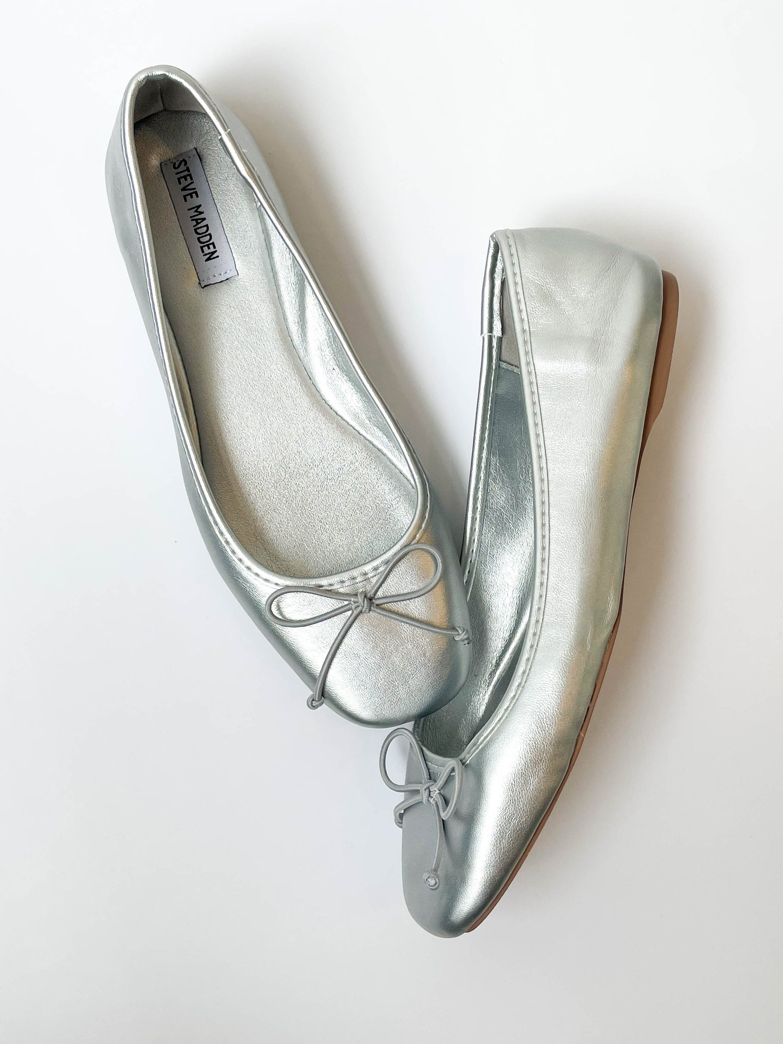 Steve Madden Silver Ballet Flats