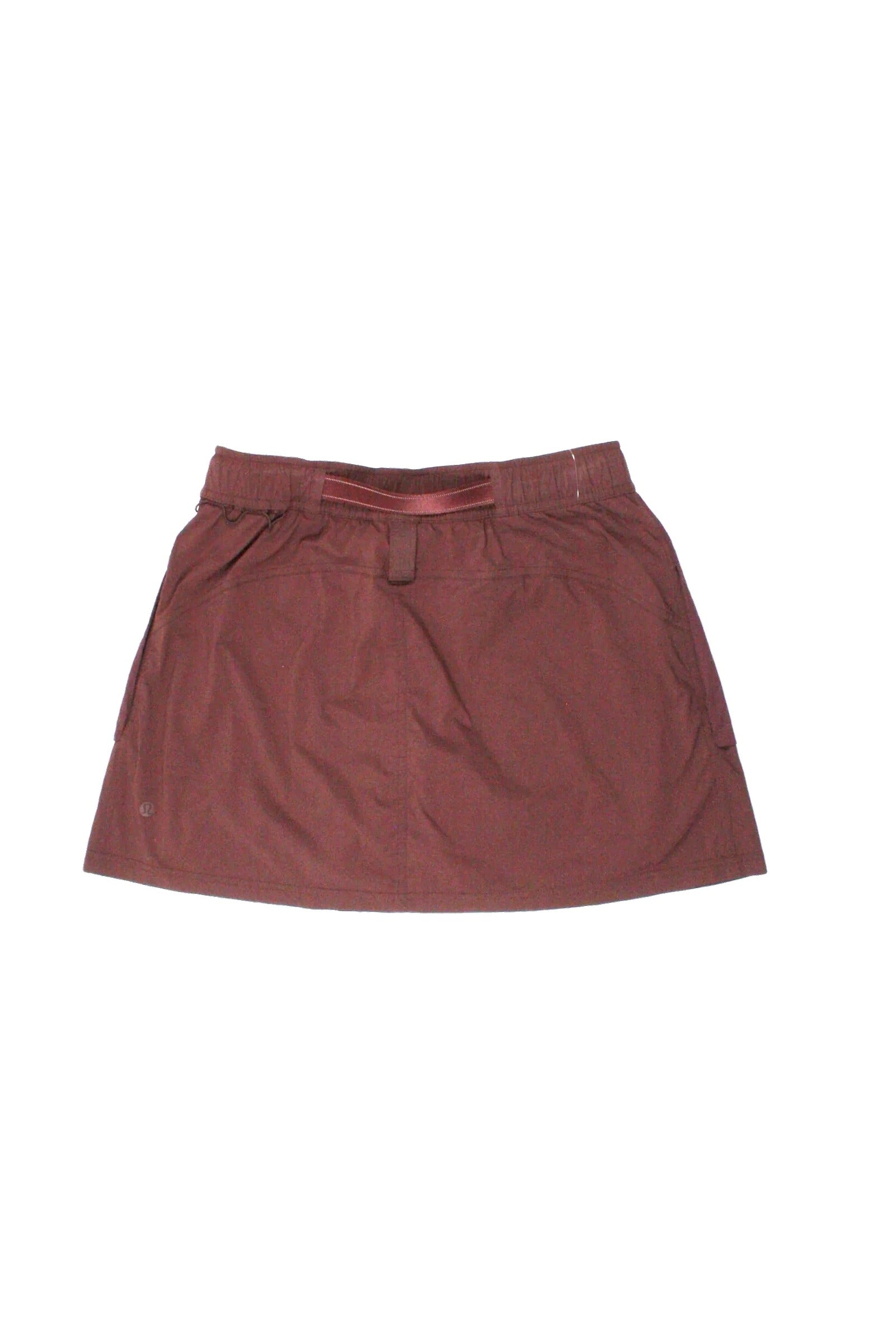 Lululemon Women's Purple Skirt with 2 Pockets, Belted Waist, Built-In Shorts, Mini – Size W28