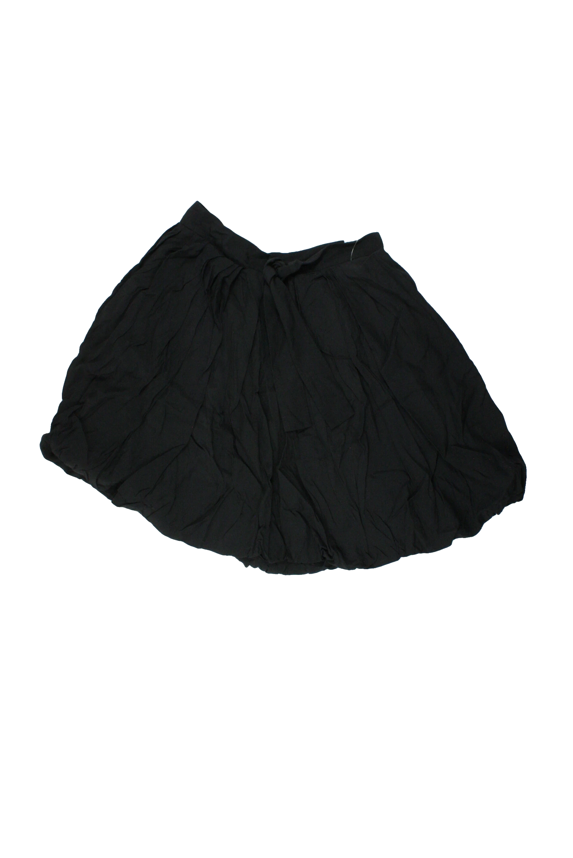 Club Monaco Women's Black Skirt with Back Tie, Midi, Bubble, Gathers – Size W28