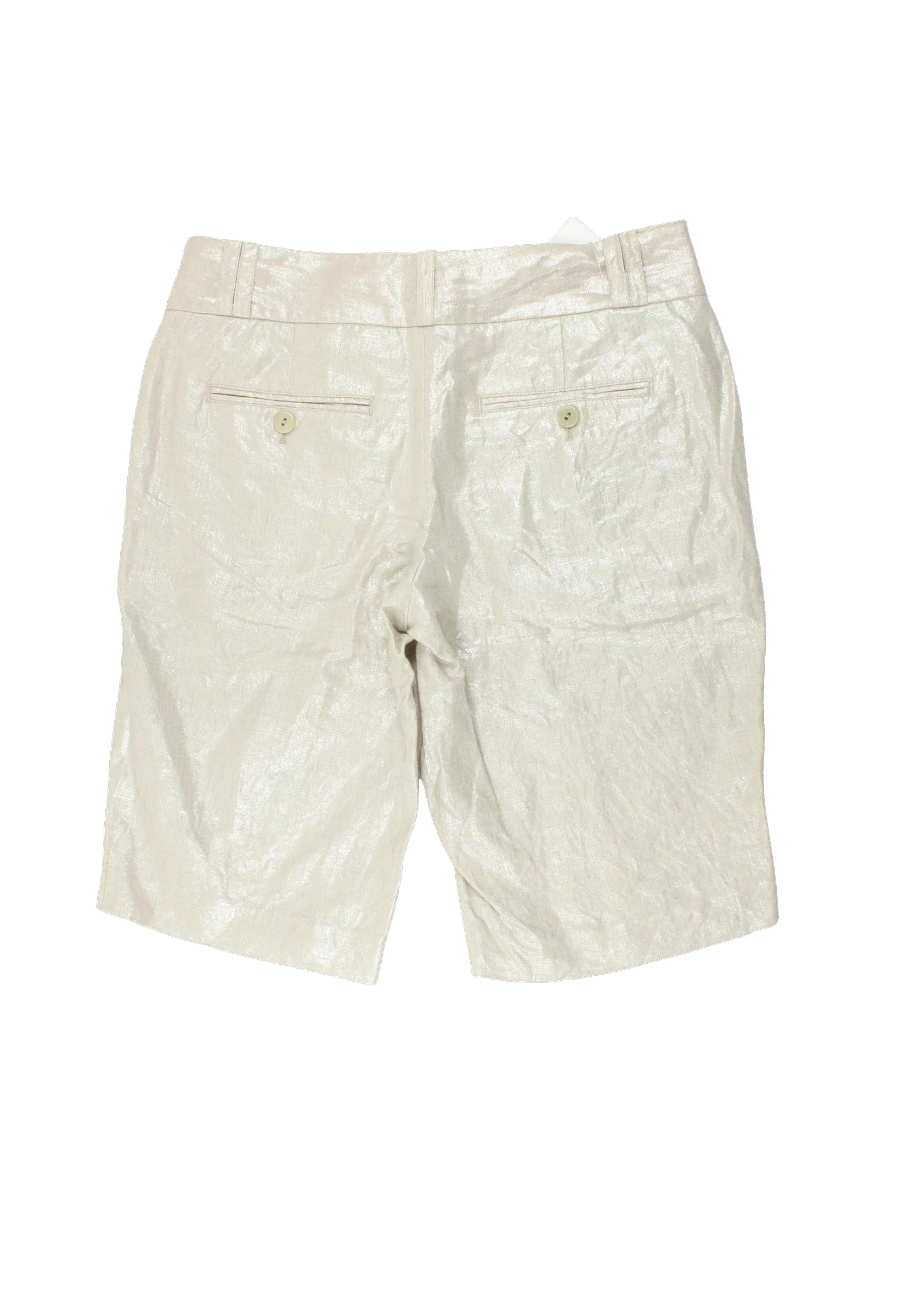 Club Monaco Women's Tan Shorts with Long, Low-Waist, Sparkle – Size W28