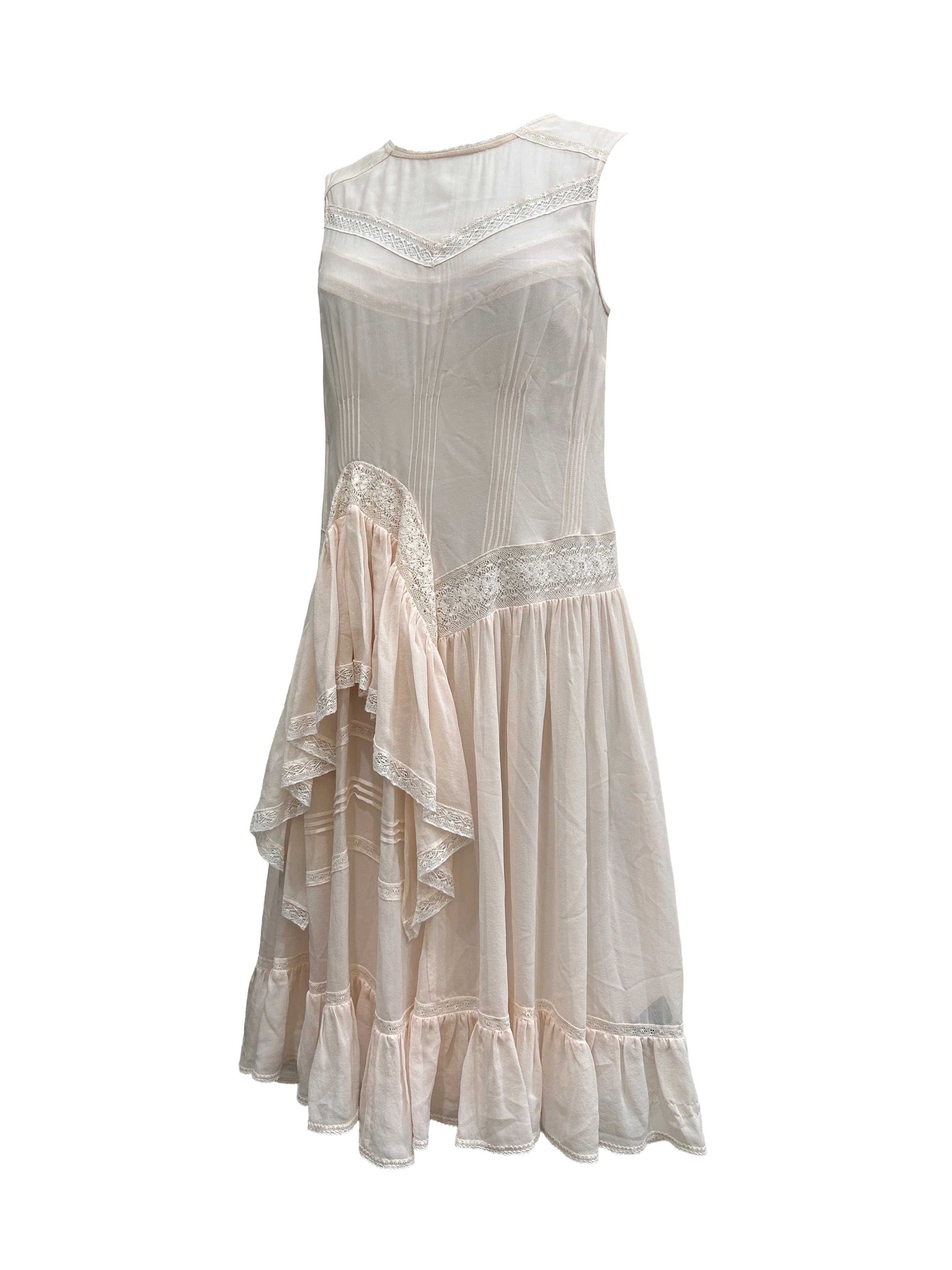 Needle & Thread Size S Drop-Waist Midi Dress