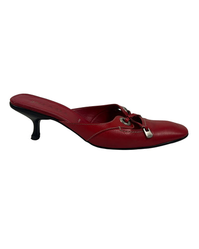 Prada Vintage Kitten Heel Mules
