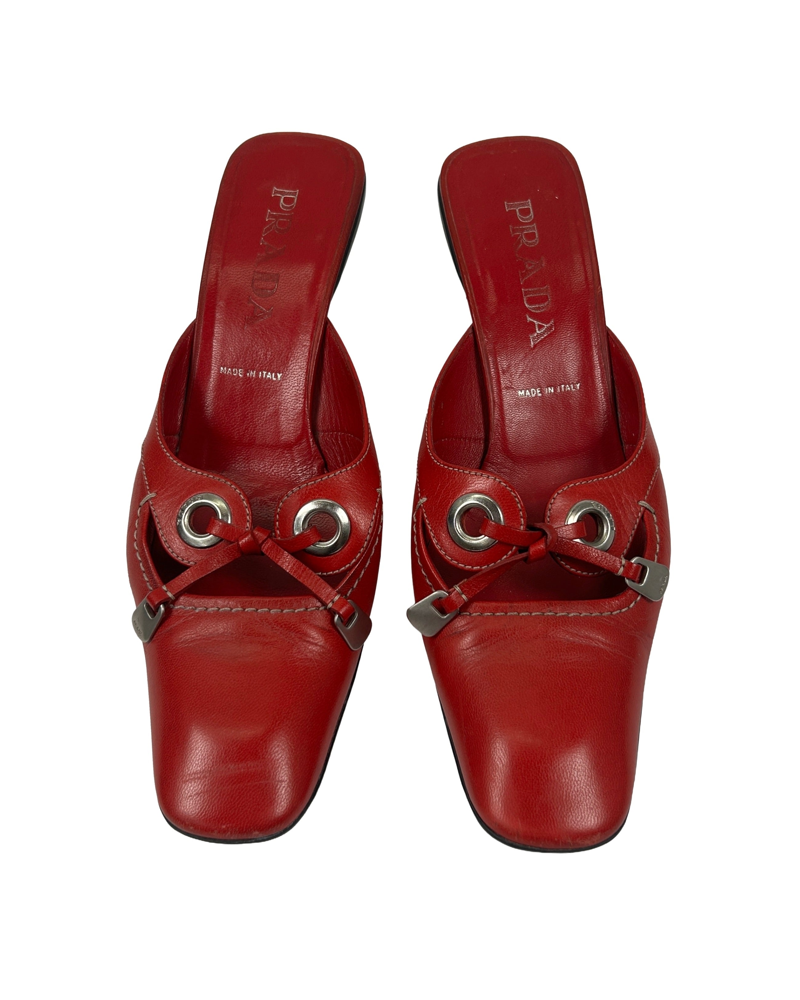 Prada Vintage Kitten Heel Mules