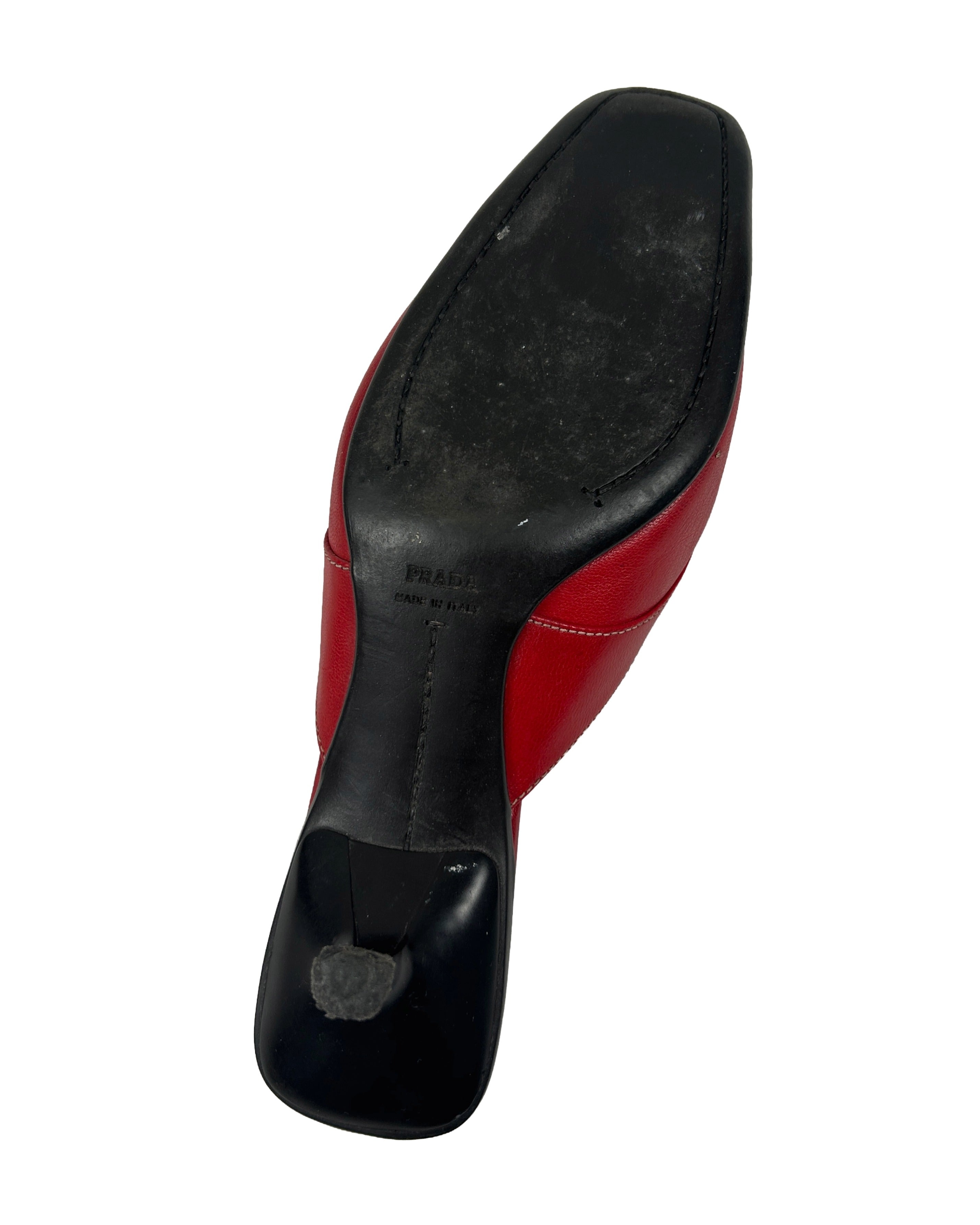Prada Vintage Kitten Heel Mules