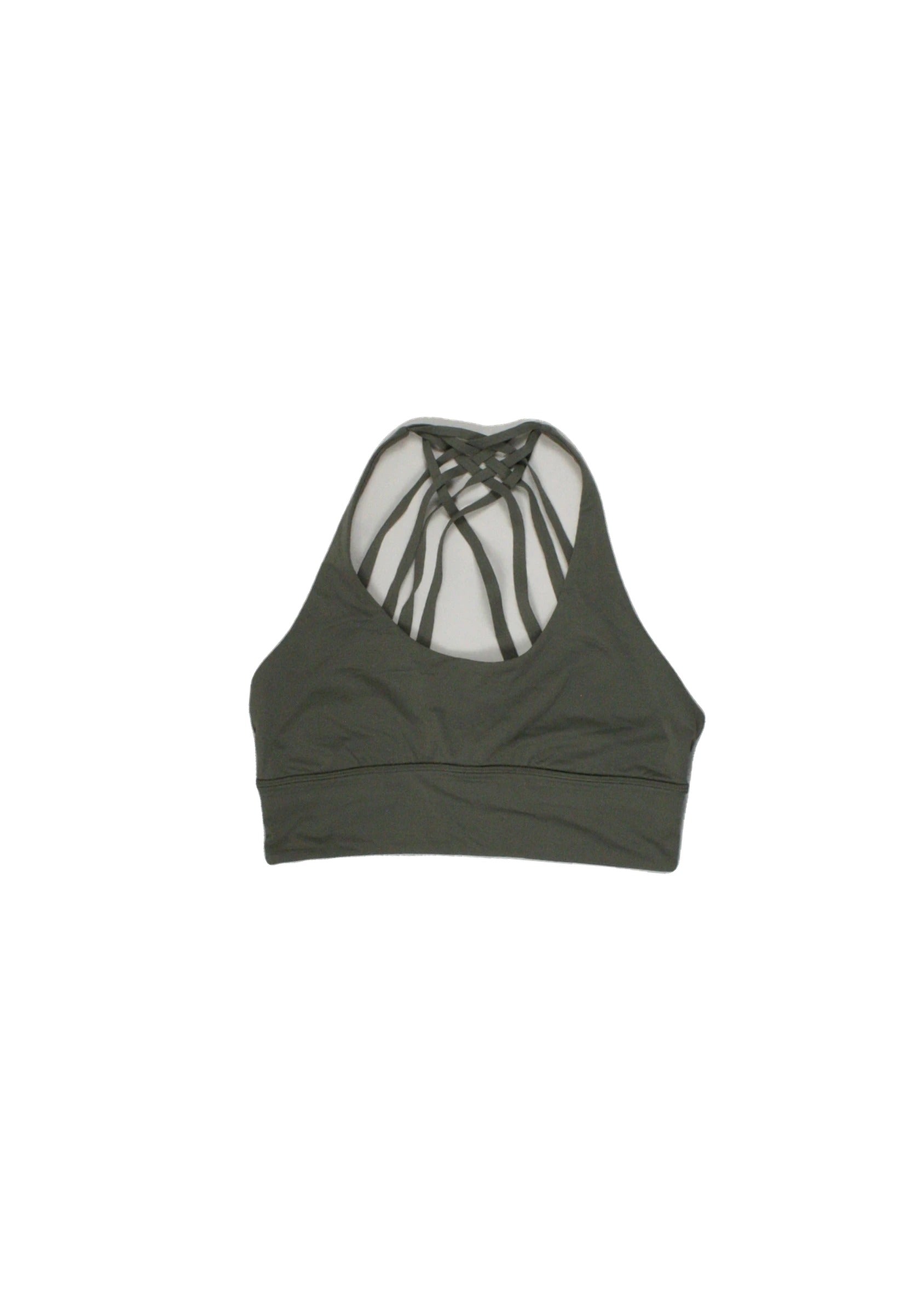 Lululemon Women's Dark Gray Racerback Sleeveless Round Neck Bra – Size 8
