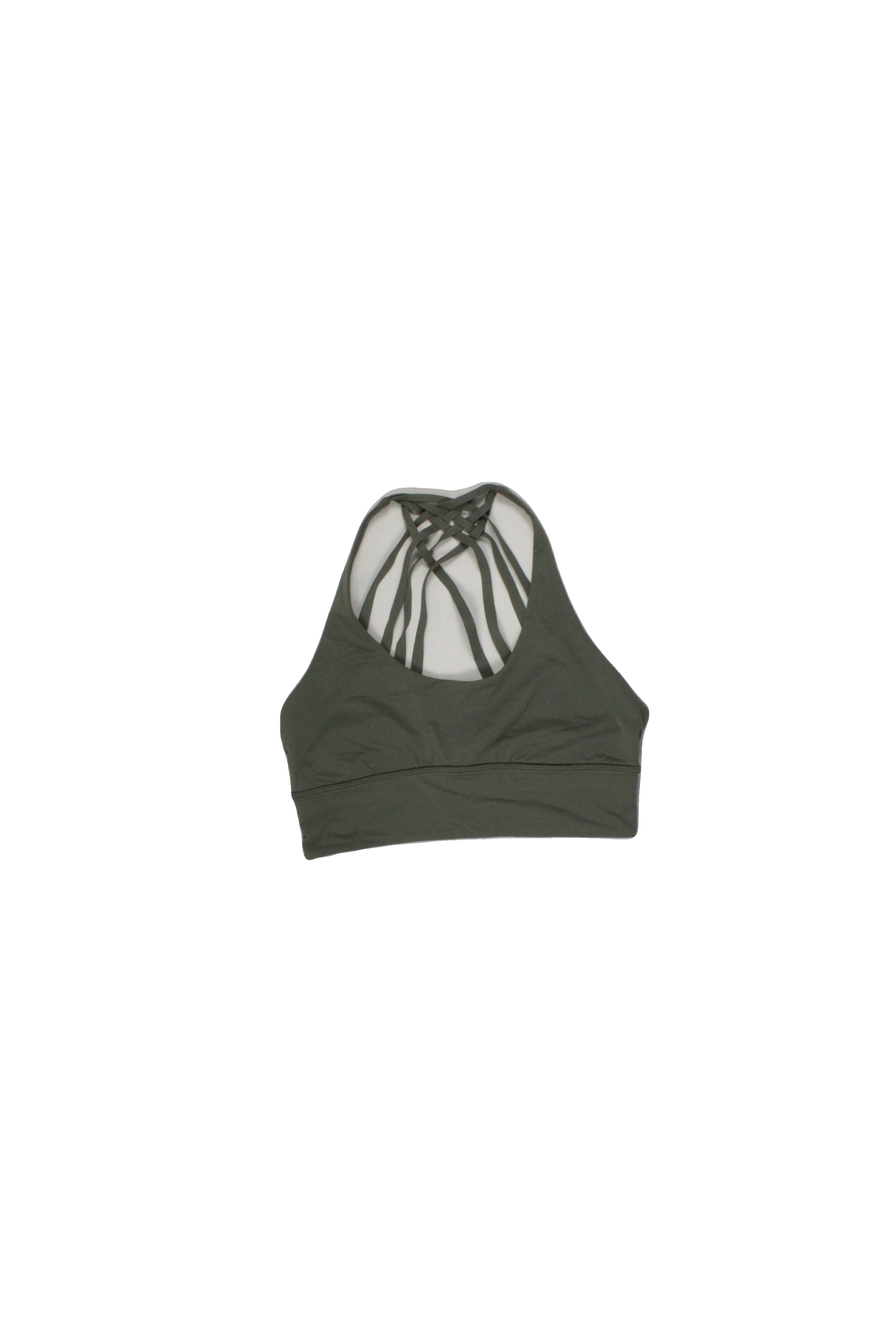 Lululemon Women's Dark Gray Racerback Sleeveless Round Neck Bra – Size 8