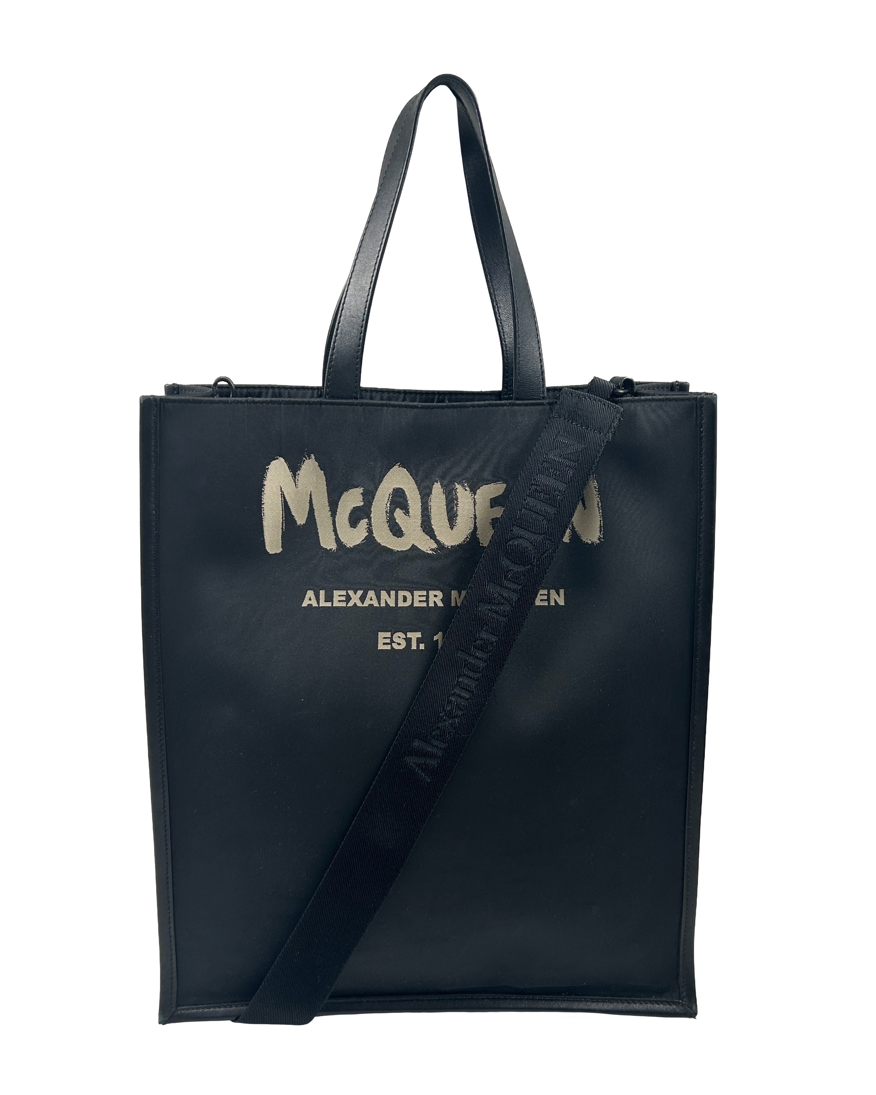 Alexander McQueen Brushed Logo Tote Bag