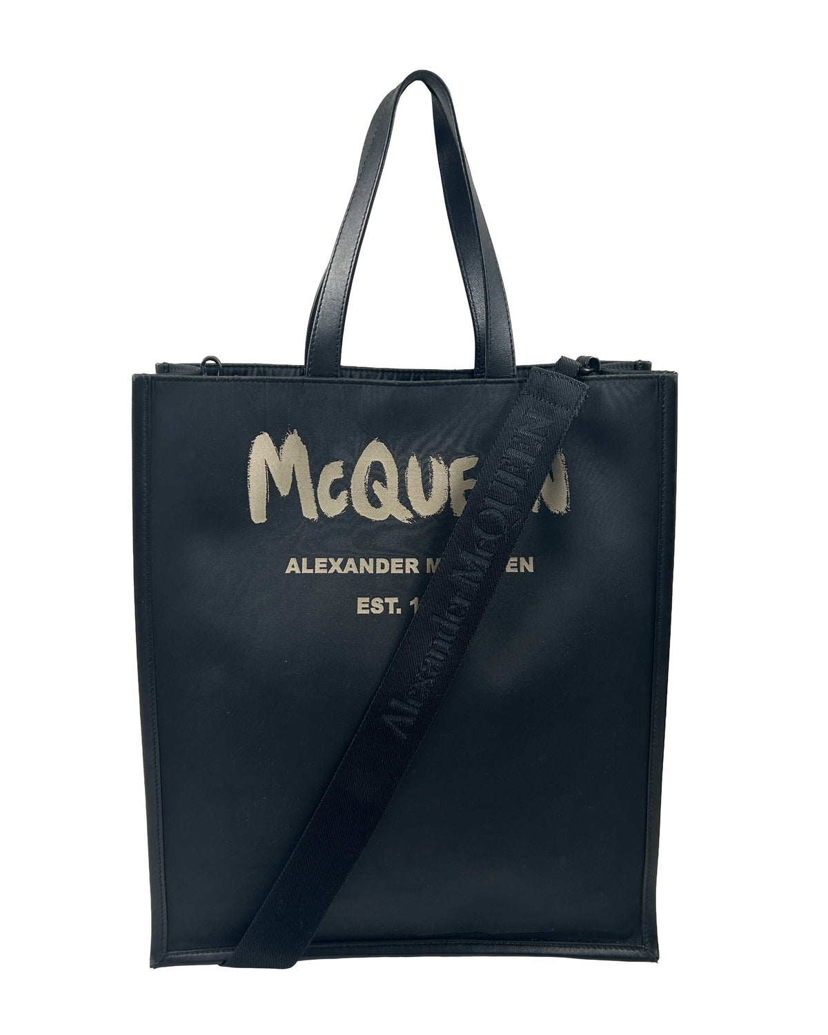 Alexander McQueen Brushed Logo Tote Bag