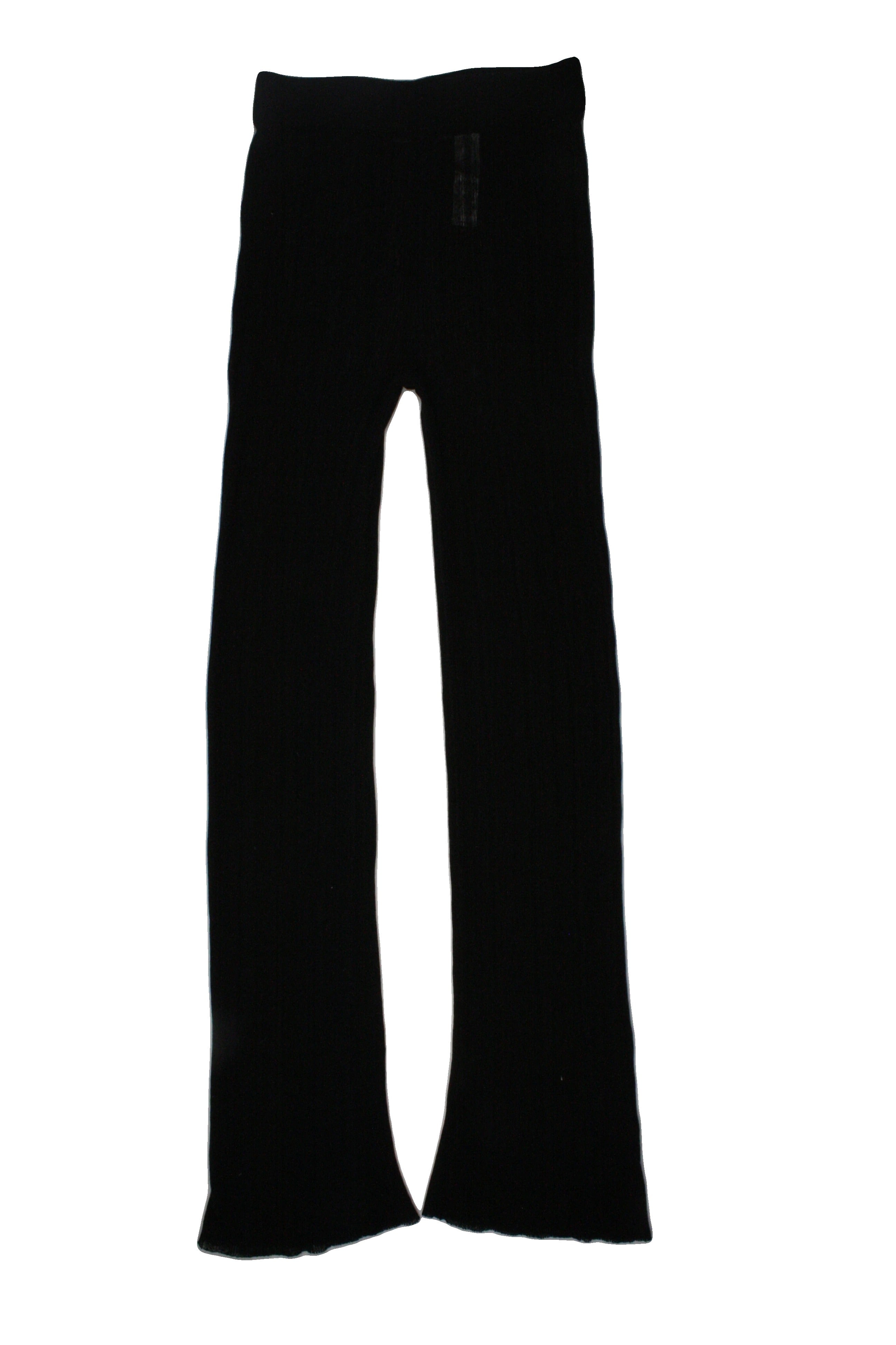 Zara Women's Black Pants with High-Rise, Flared, Sheer, Light Knit – Size W26