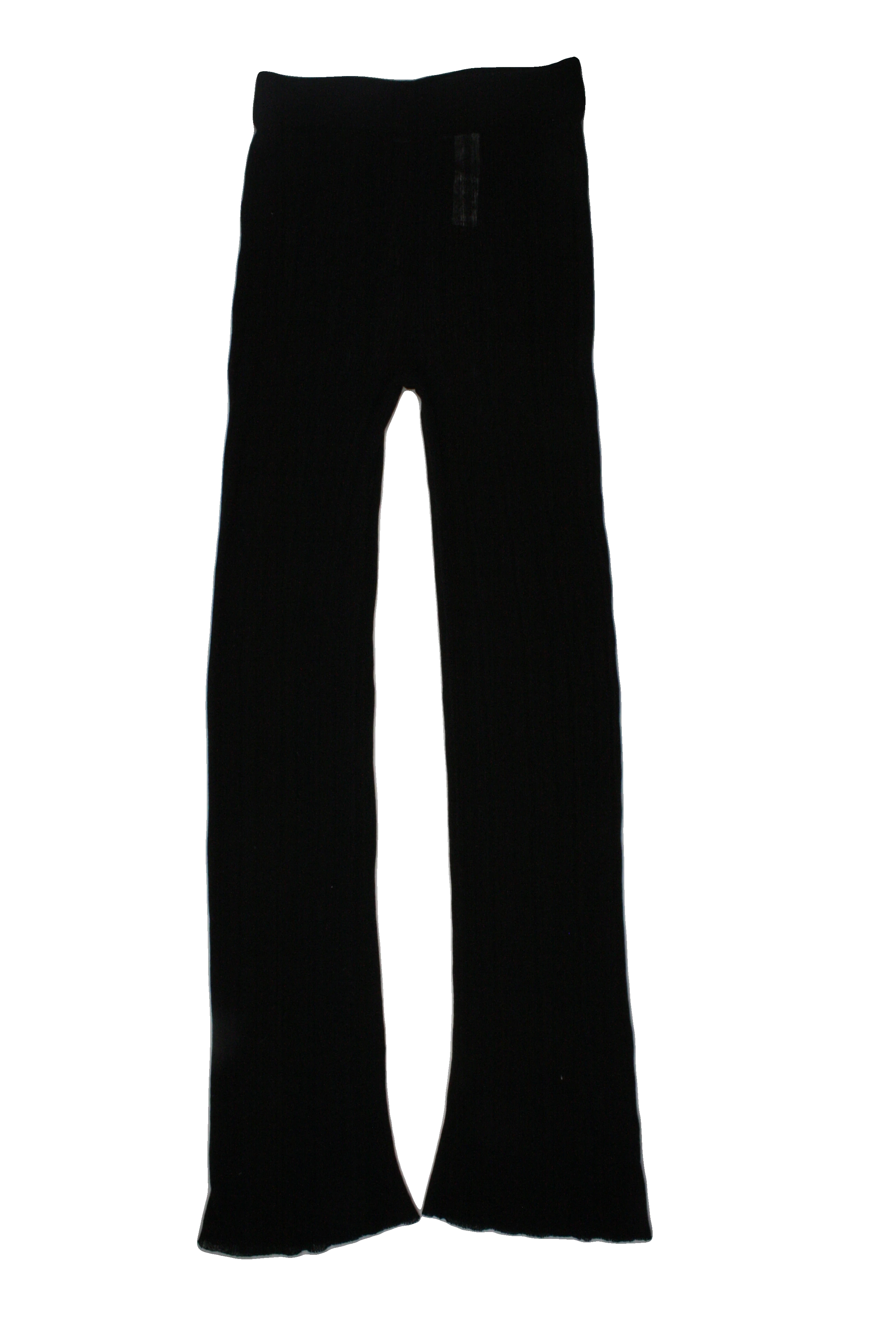 Zara Women's Black Pants with High-Rise, Flared, Sheer, Light Knit – Size W26