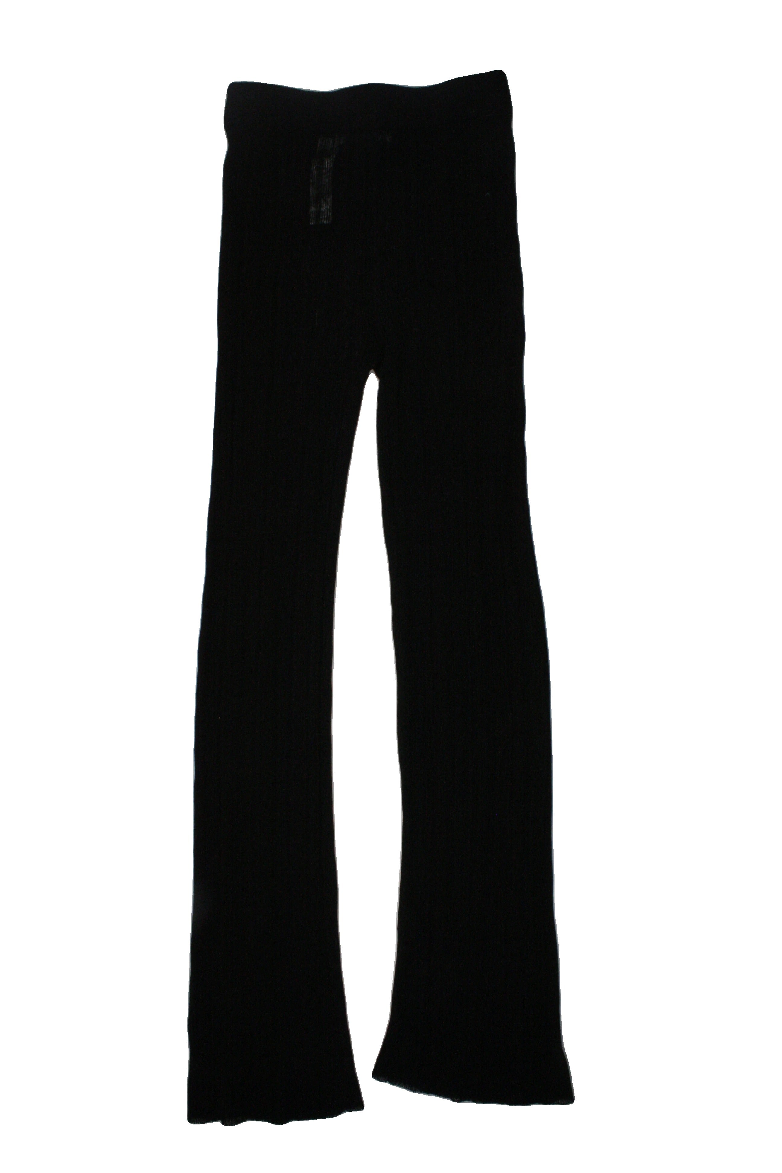 Zara Women's Black Pants with High-Rise, Flared, Sheer, Light Knit – Size W26