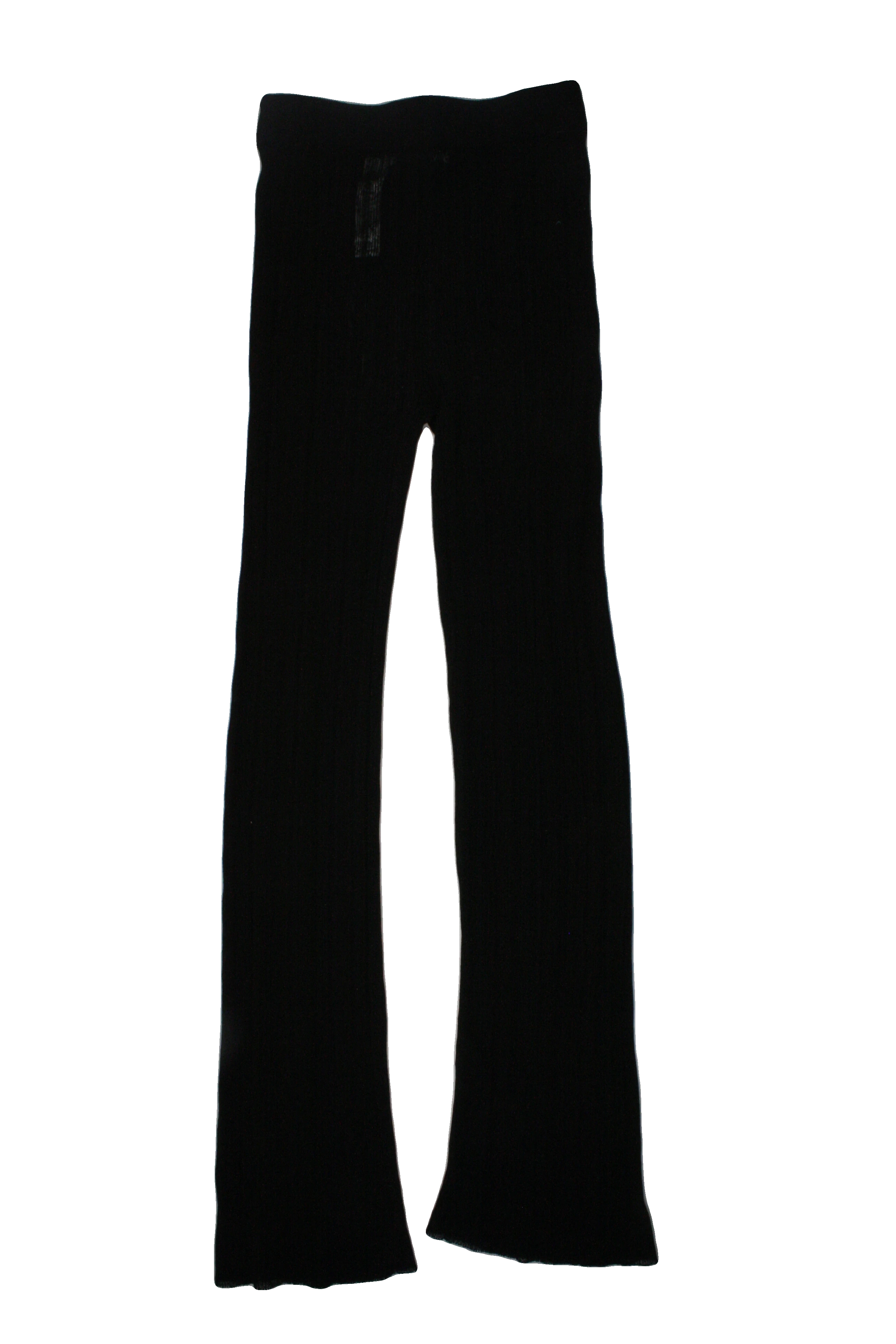 Zara Women's Black Pants with High-Rise, Flared, Sheer, Light Knit – Size W26