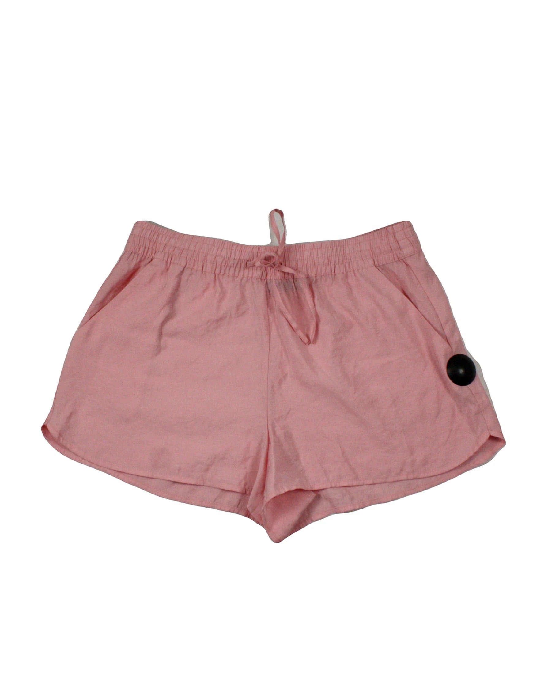Zara Women's Pink Shorts with Drawstring Waist, Mini Length, Two Pockets – Size W32