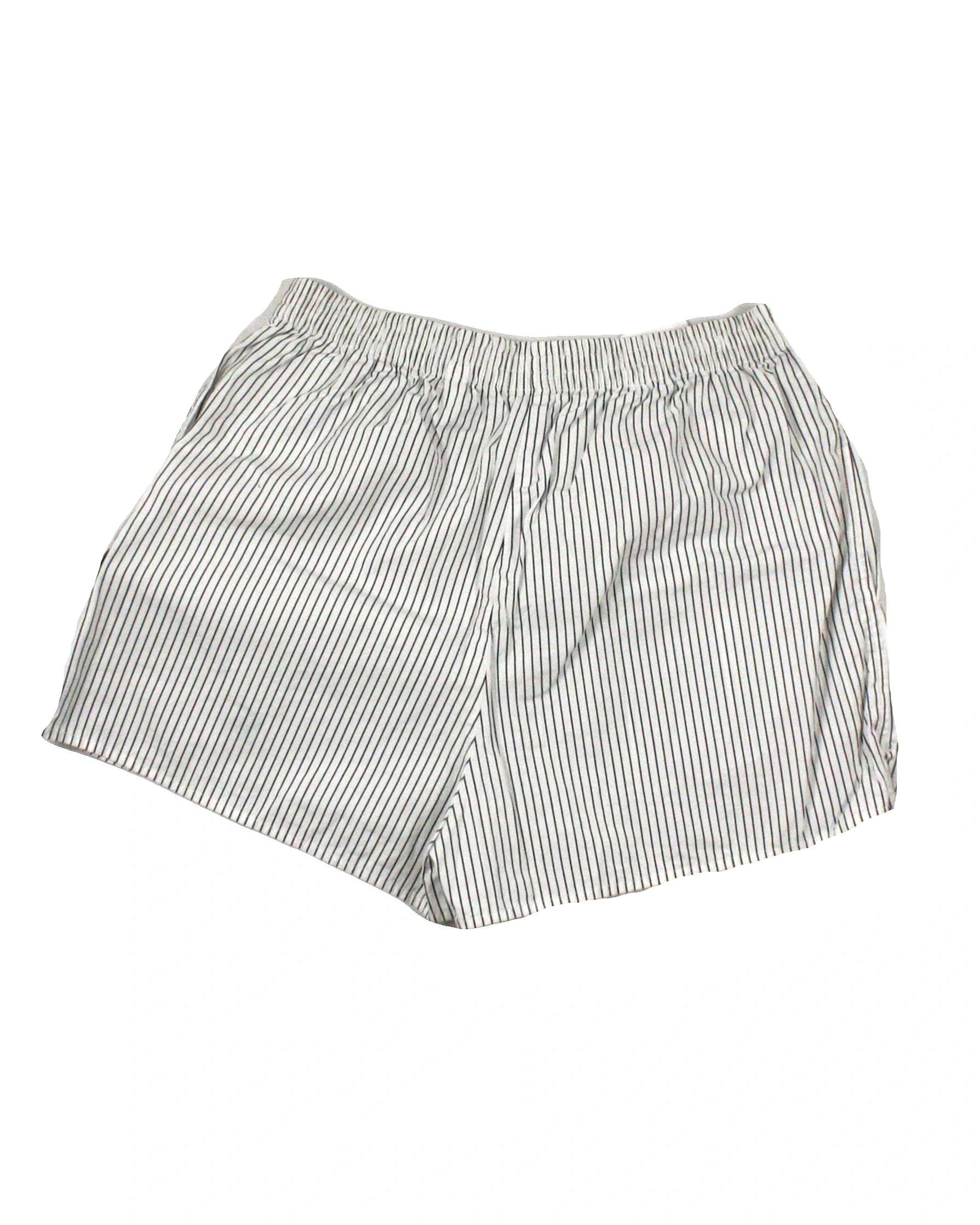 Babaton Women's White/Navy Shorts with Elastic Waist, Mini Length, Two Pockets – Size W24