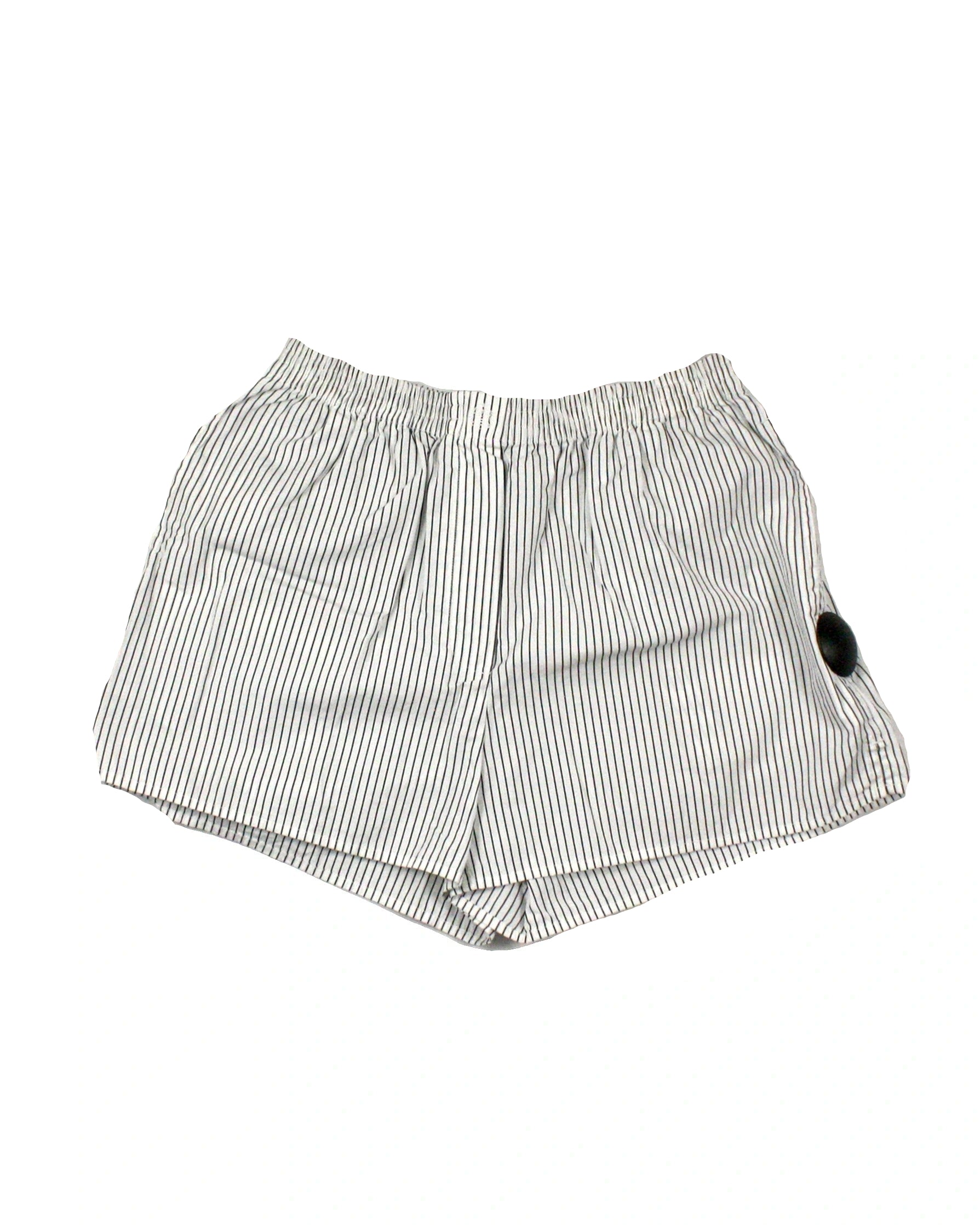 Babaton Women's White/Navy Shorts with Elastic Waist, Mini Length, Two Pockets – Size W24