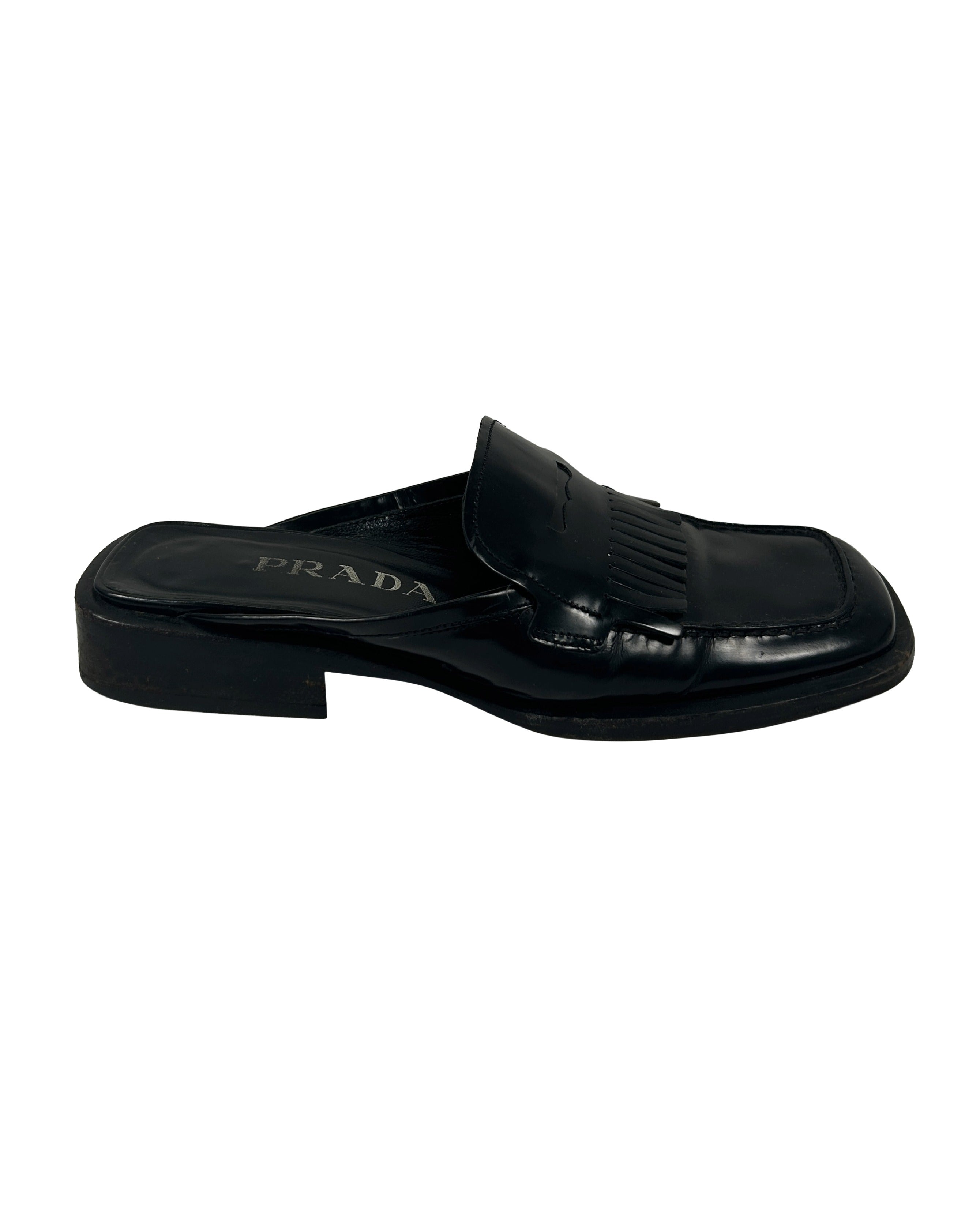 Prada Size 35.5 Vintage Loafer Mules