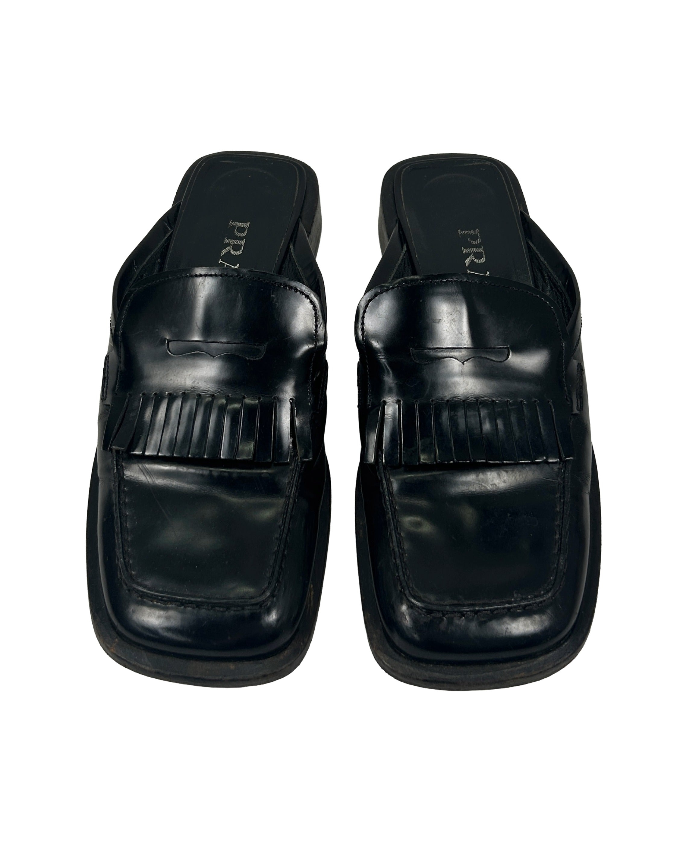 Prada Size 35.5 Vintage Loafer Mules