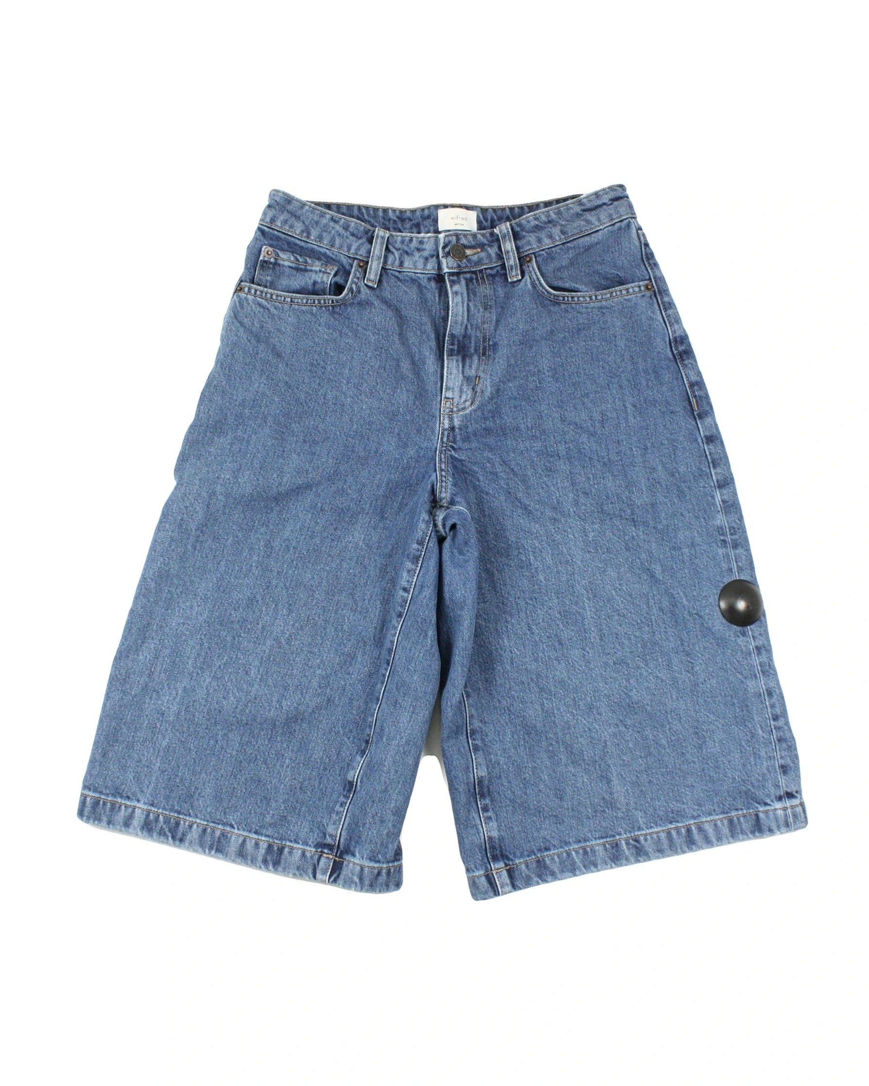Wilfred Women's Blue Shorts with Medium Wash, Cotton, Jean Shorts – Size W27