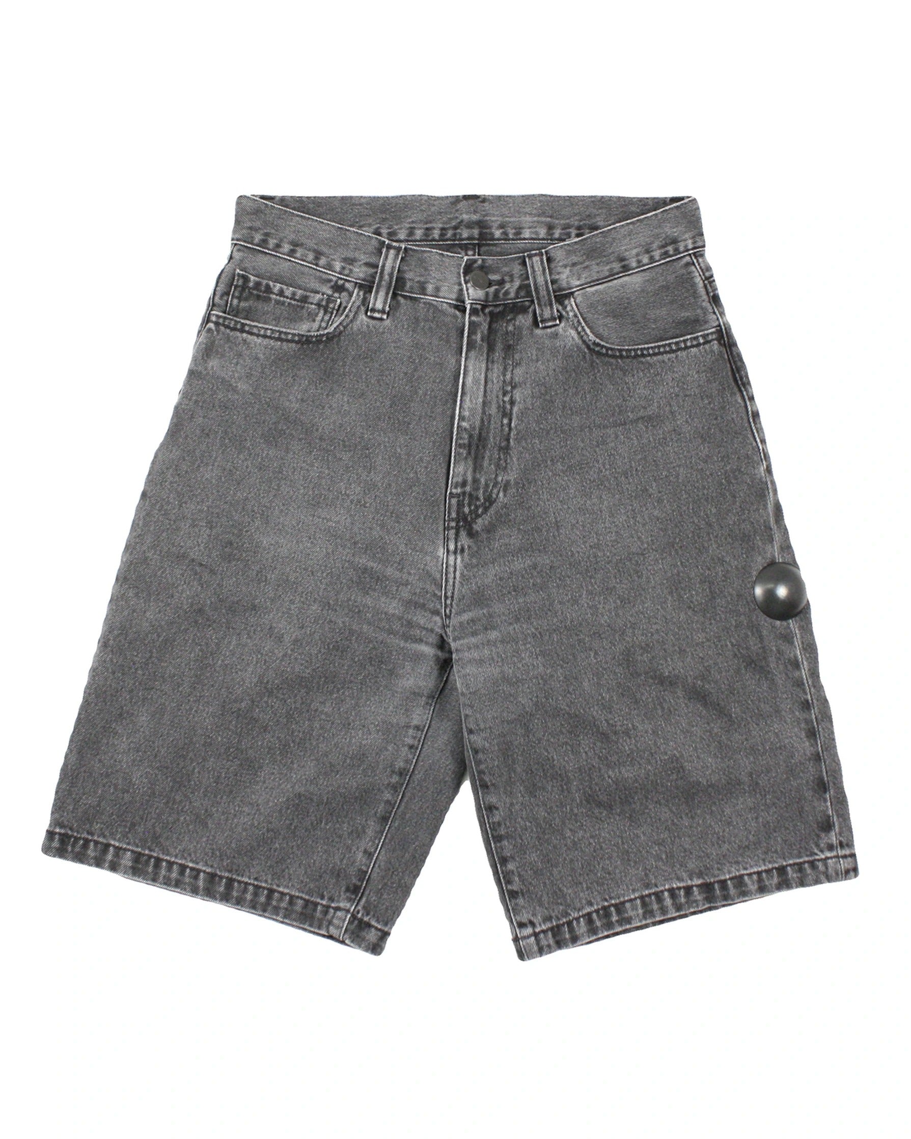 Carhartt Women's Black Shorts with Gray Wash, Jean Shorts, High Waist – Size W28