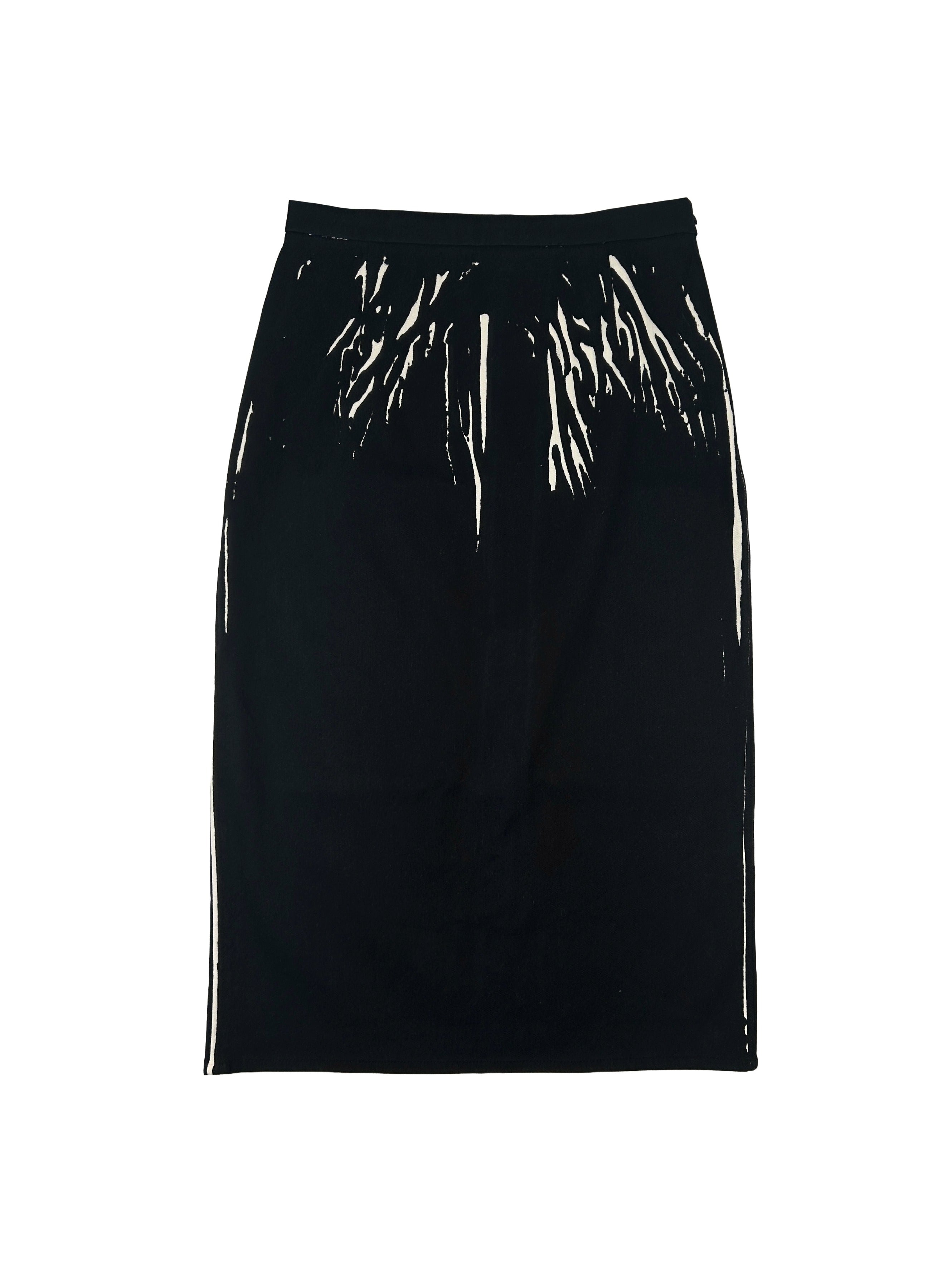 Prada Size 28" Resist Dyed Pencil Skirt