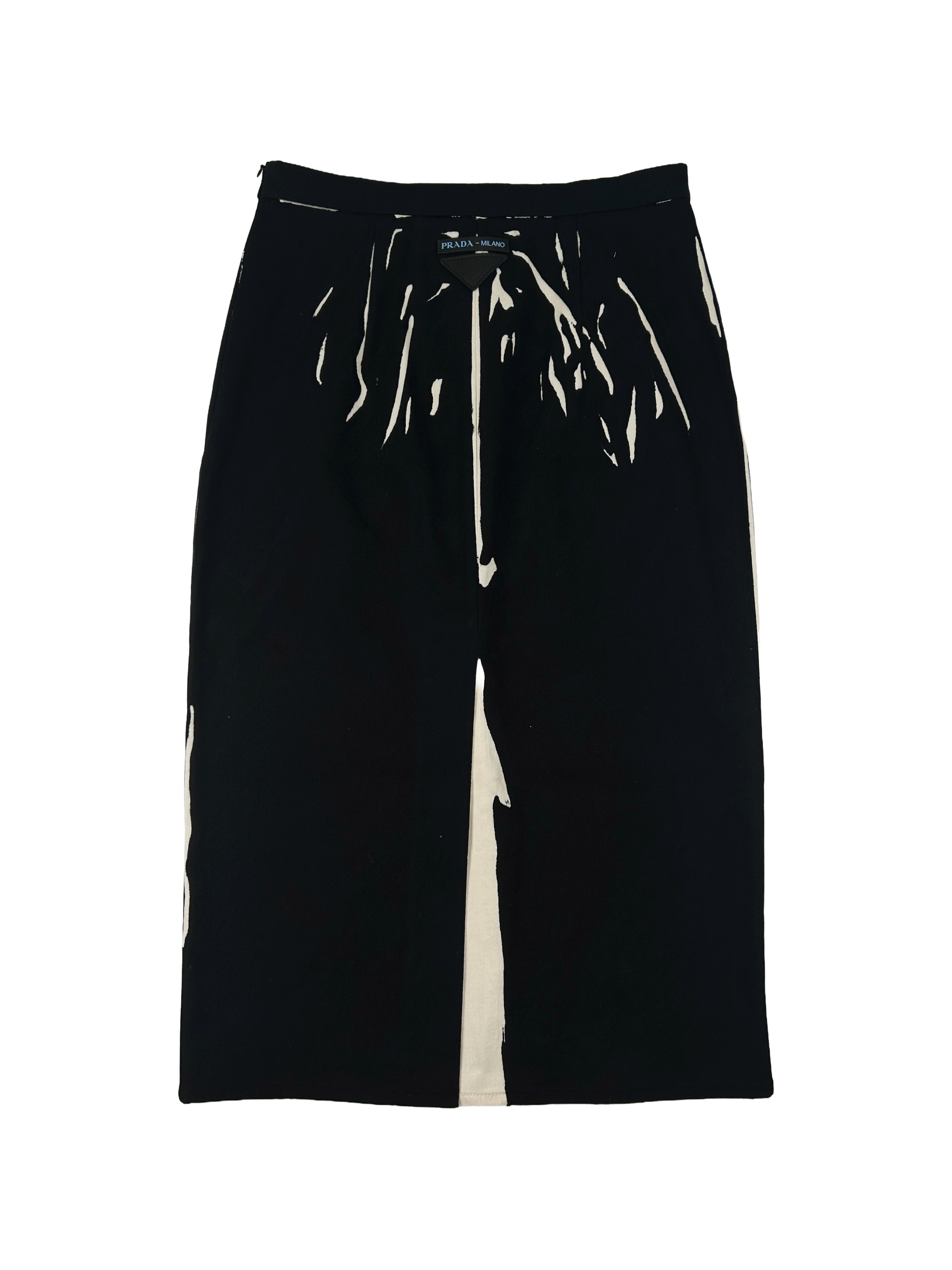 Prada Size 28" Resist Dyed Pencil Skirt