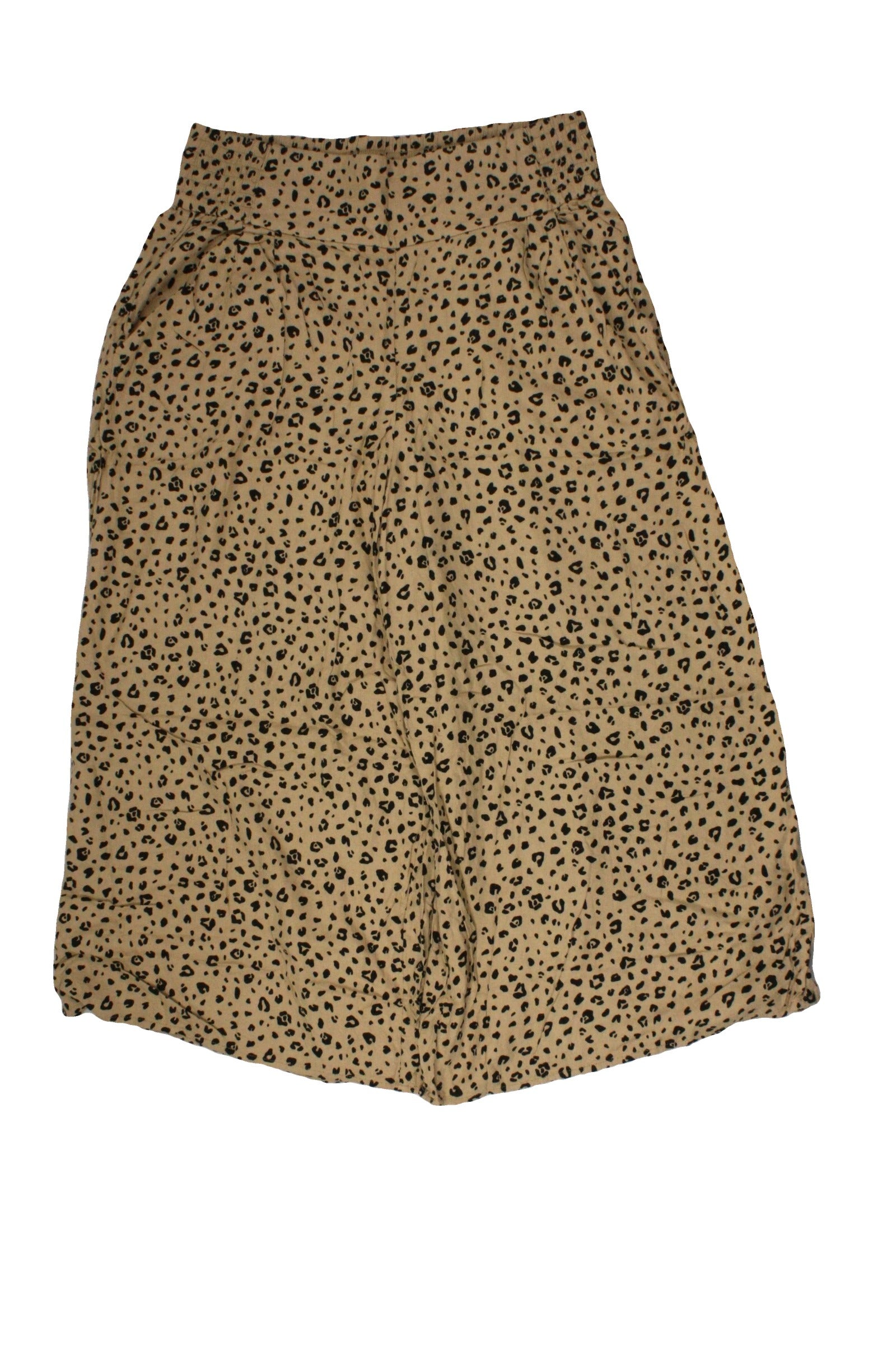 Sunday Best Women's Tan/Black Capris with Baggy, Cheetah Print – Size W30