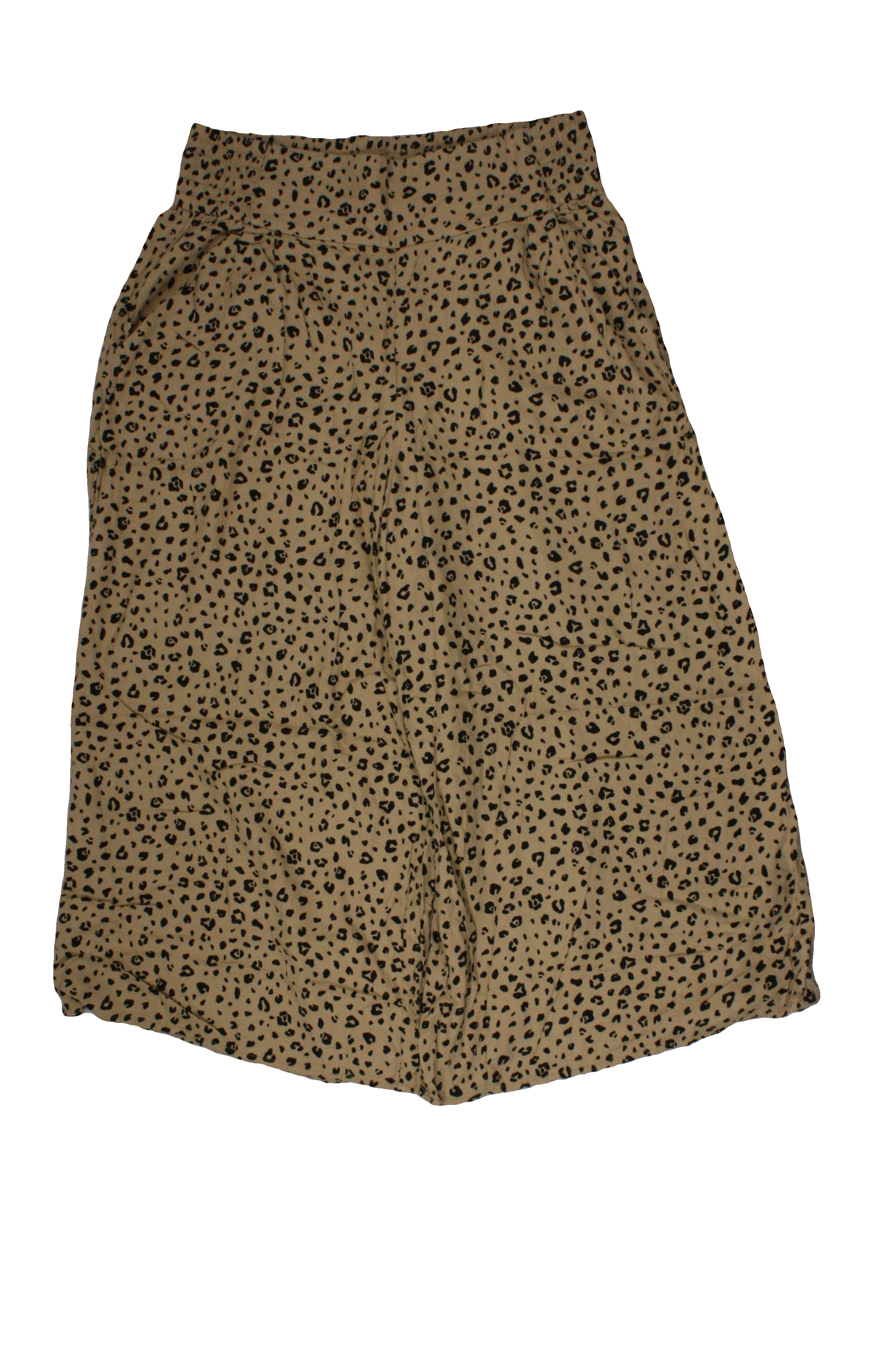 Sunday Best Women's Tan/Black Capris with Baggy, Cheetah Print – Size W30