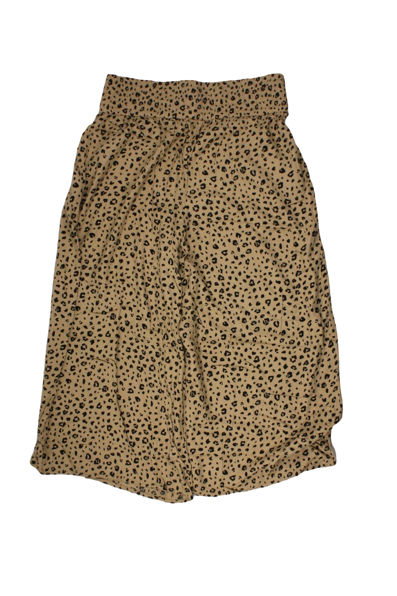Sunday Best Women's Tan/Black Capris with Baggy, Cheetah Print – Size W30
