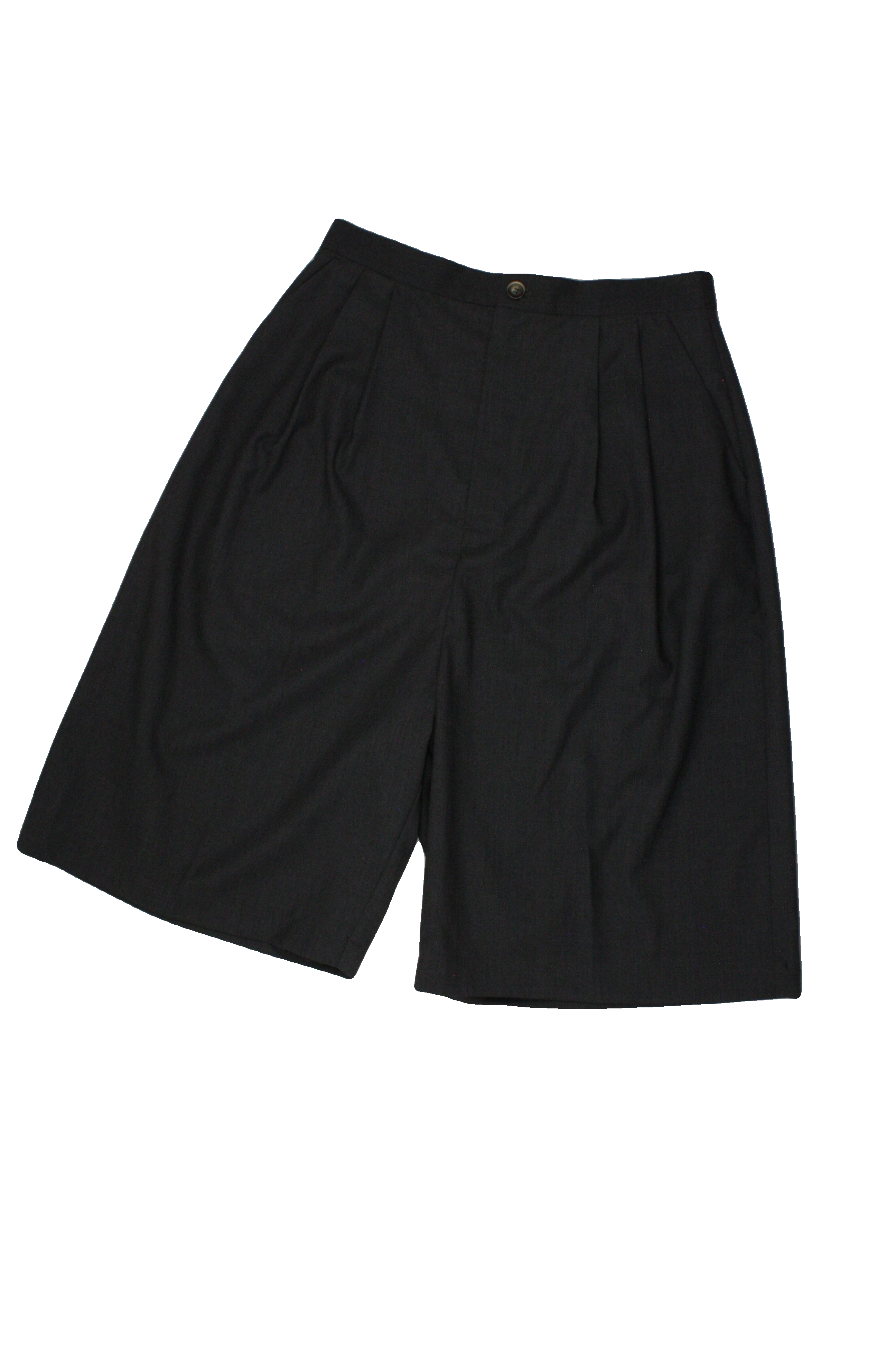 Clothworks Women's Gray Shorts with 4 Pockets, Zip Fly, Pleats – Size W25