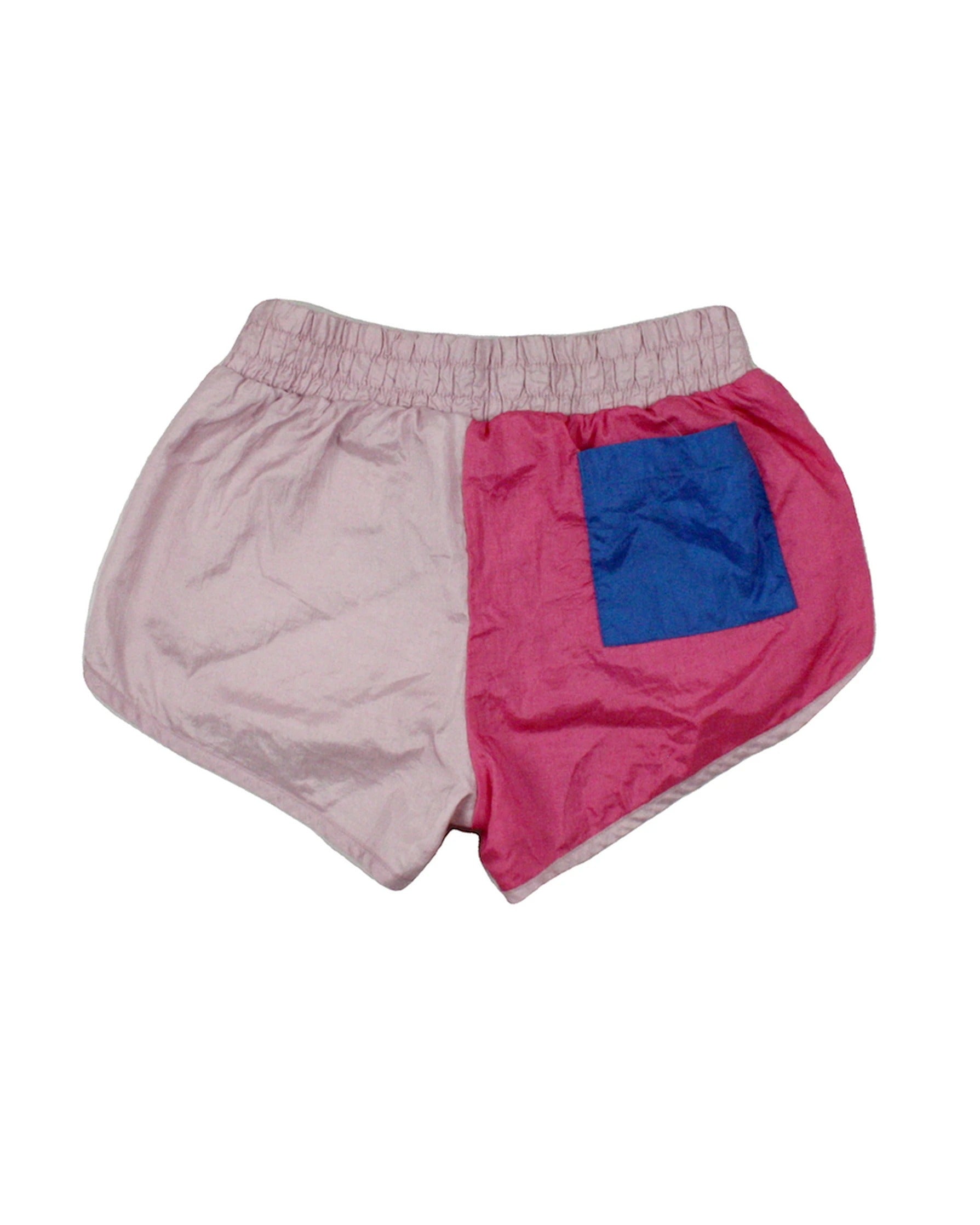 Champion Women's Pink/Magenta/Blue Shorts with Mini Length, Elastic Waist, Three Pockets – Size W24
