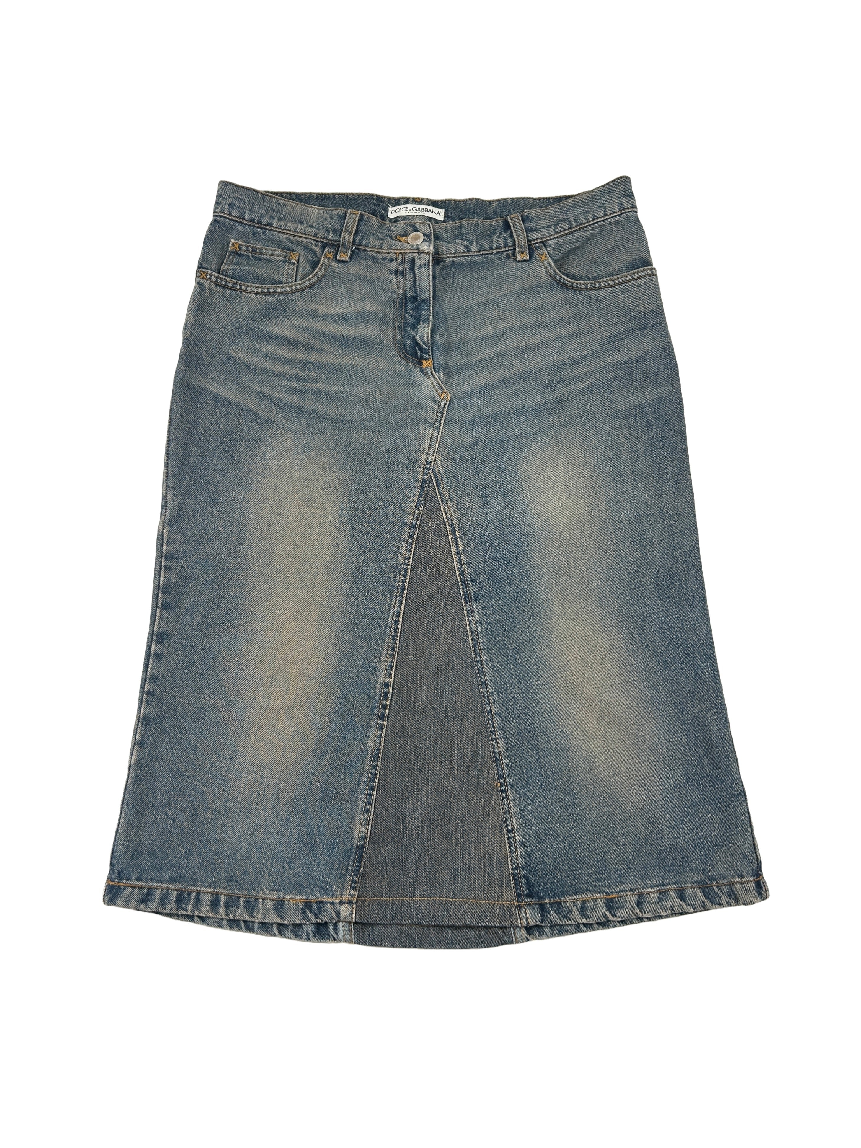 Dolce & Gabbana Size 34" Denim Midi Skirt