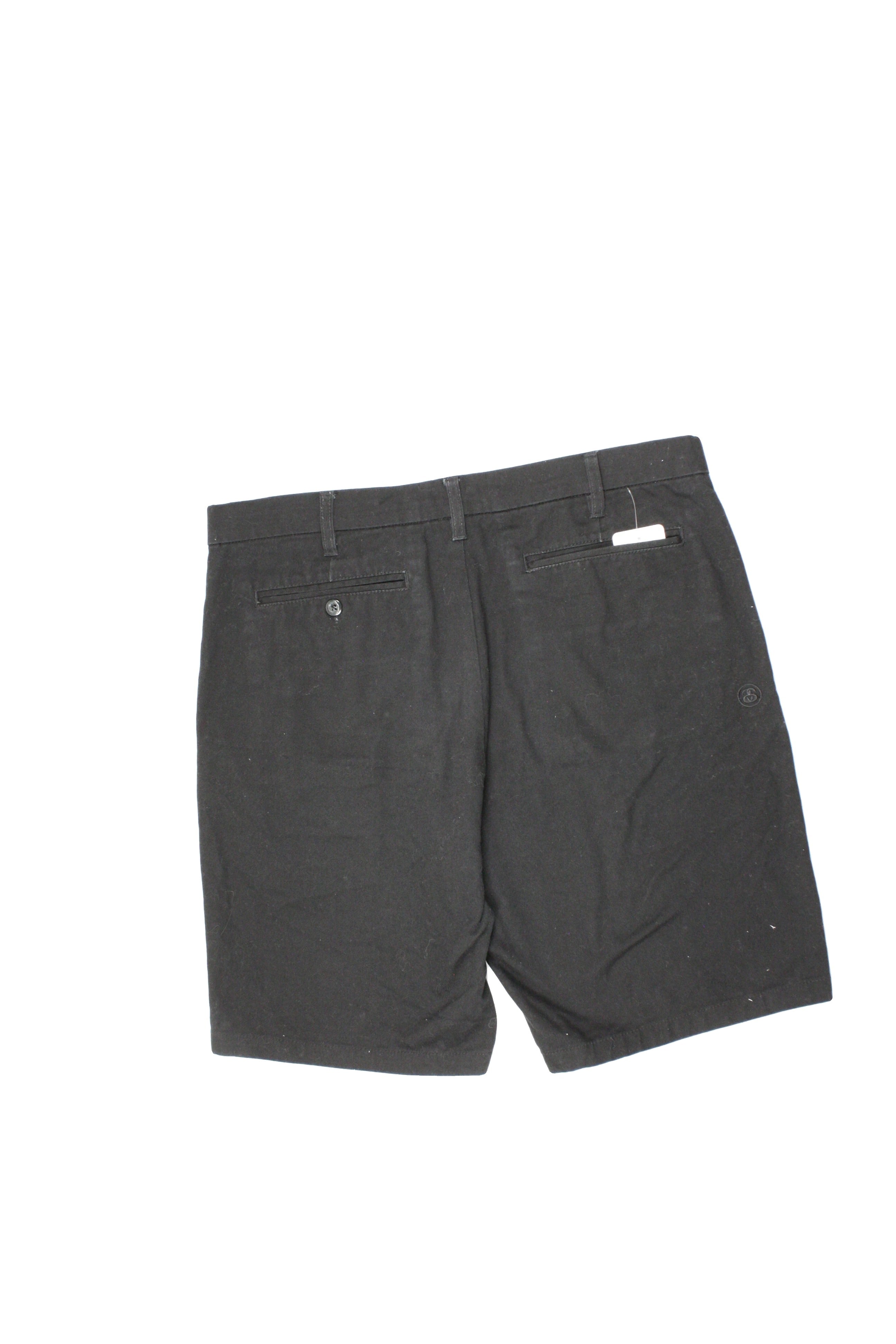 Stussy Men's Black Shorts with Cotton, 4 Pockets, High-Rise – Size W33