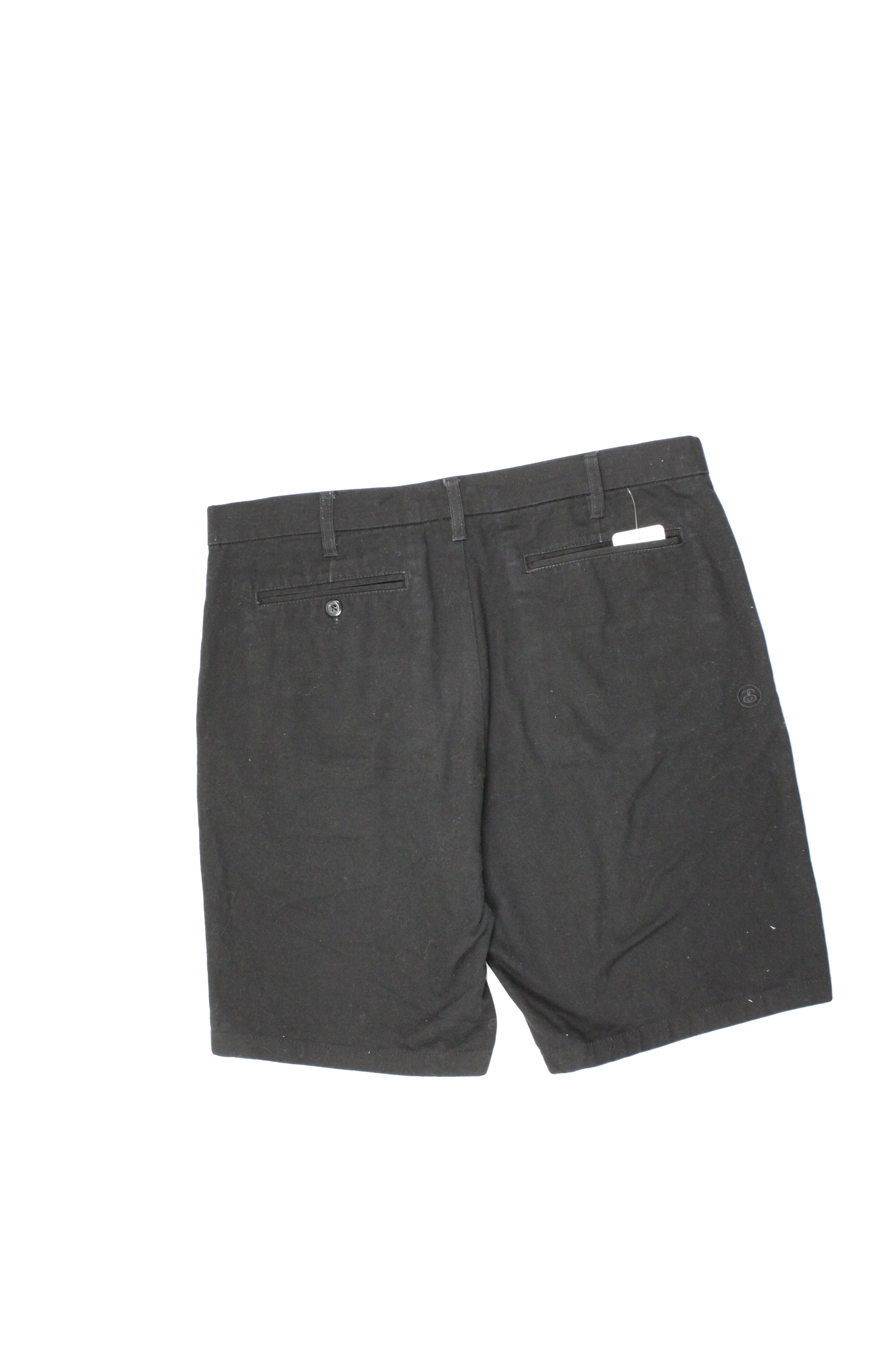 Stussy Men's Black Shorts with Cotton, 4 Pockets, High-Rise – Size W33