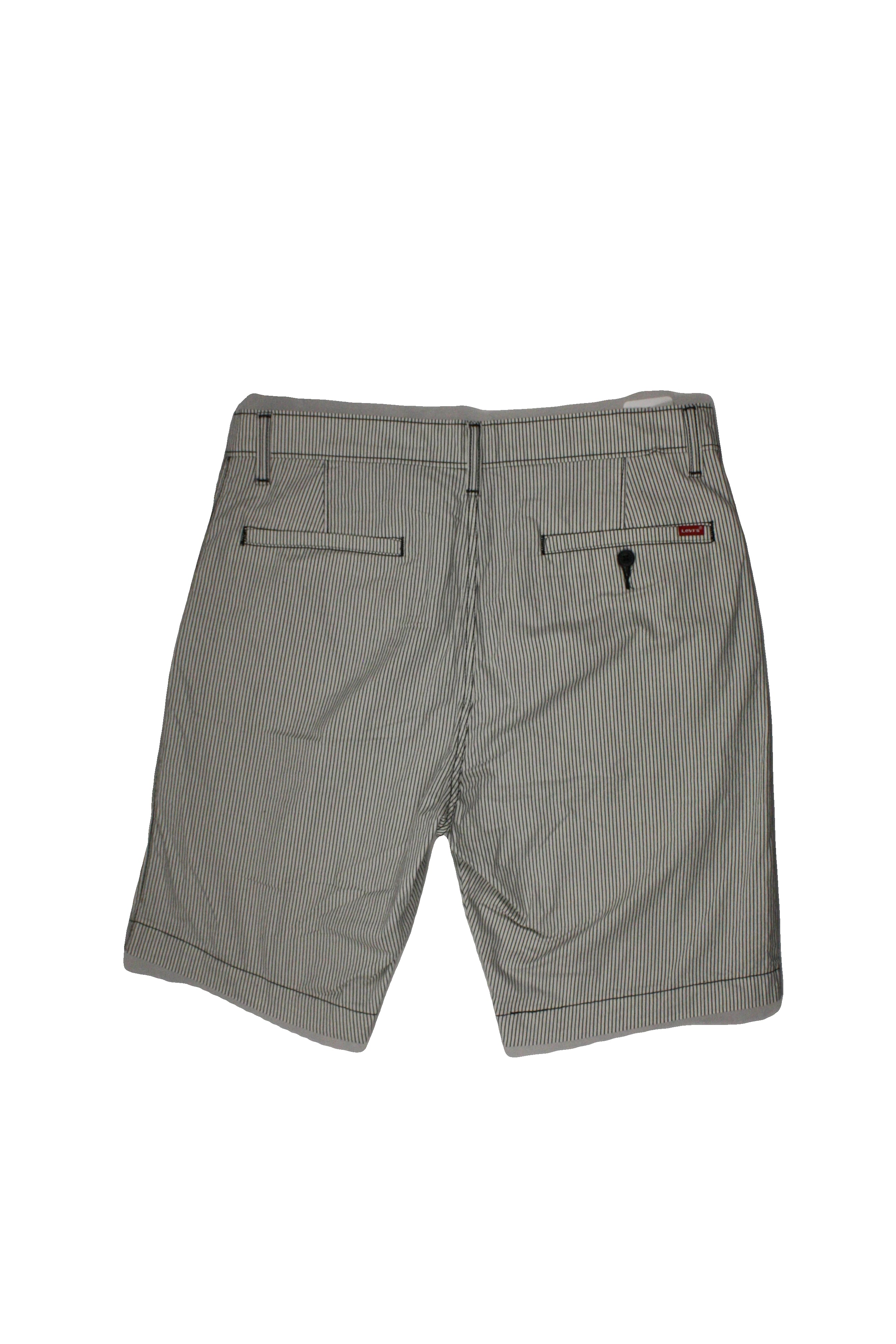 Levi's Men's White/Black Shorts with Cotton, High-Rise, Chino – Size W34
