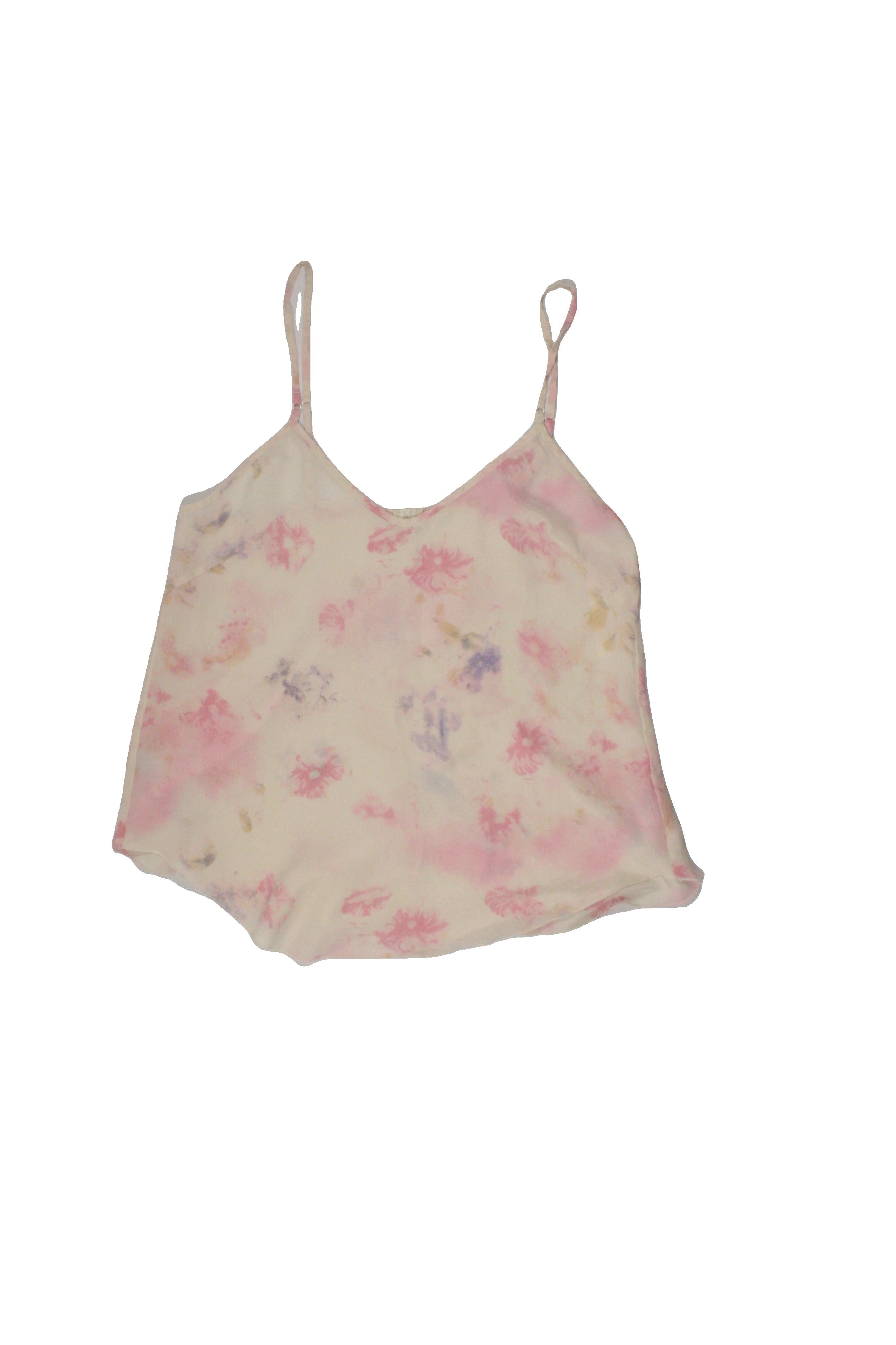 Wilfred Women's Sleeveless V-Neck Top with Silk, Floral Print, Abstract Floral Print, Semi-Sheer – Size S
