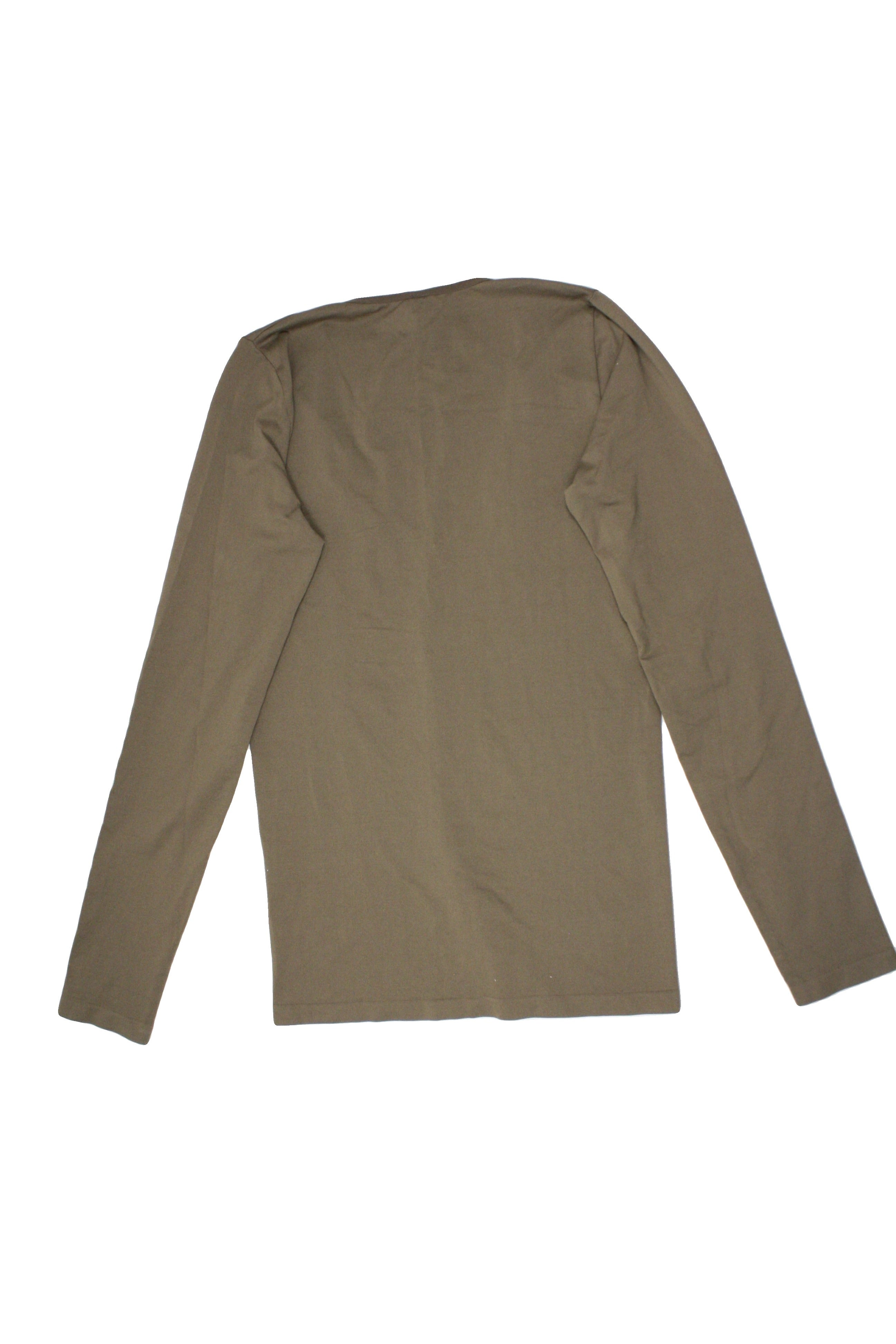 Babaton Women's Brown Long Sleeve V-Neck Top with Stretch