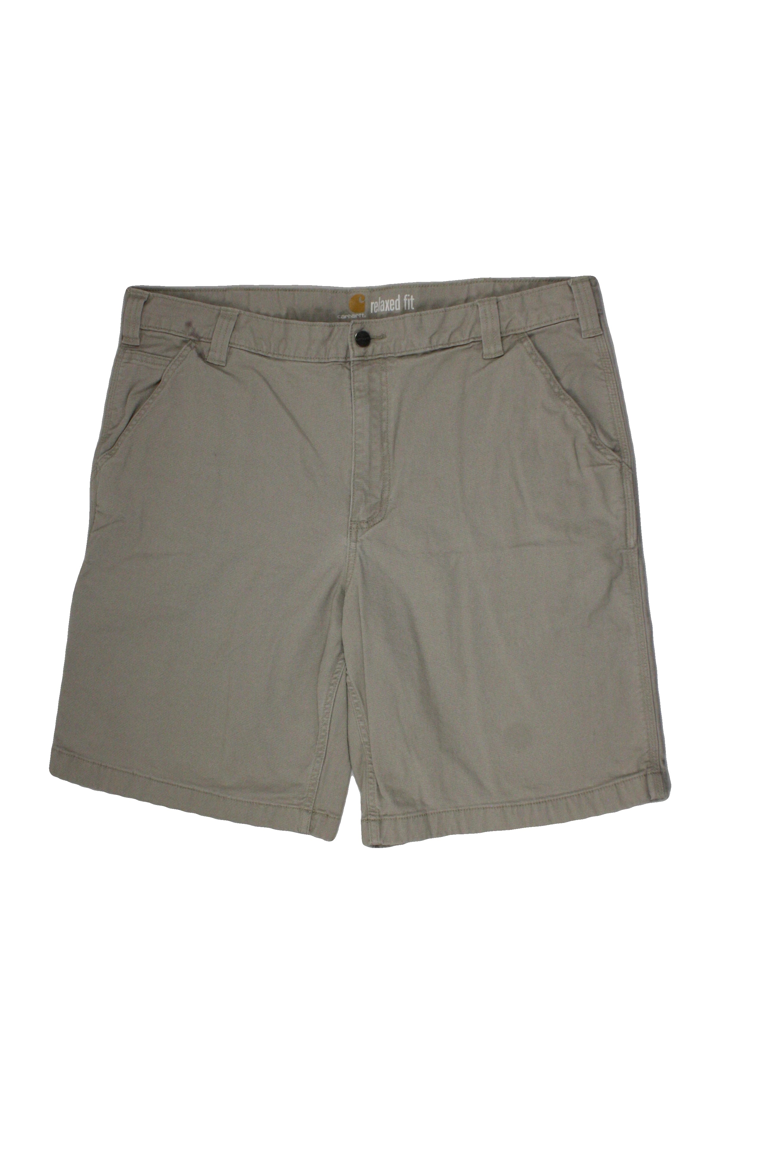 Carhartt Men\'s Tan Shorts with Cargo, 5 Pockets, Back Logo – Size W38