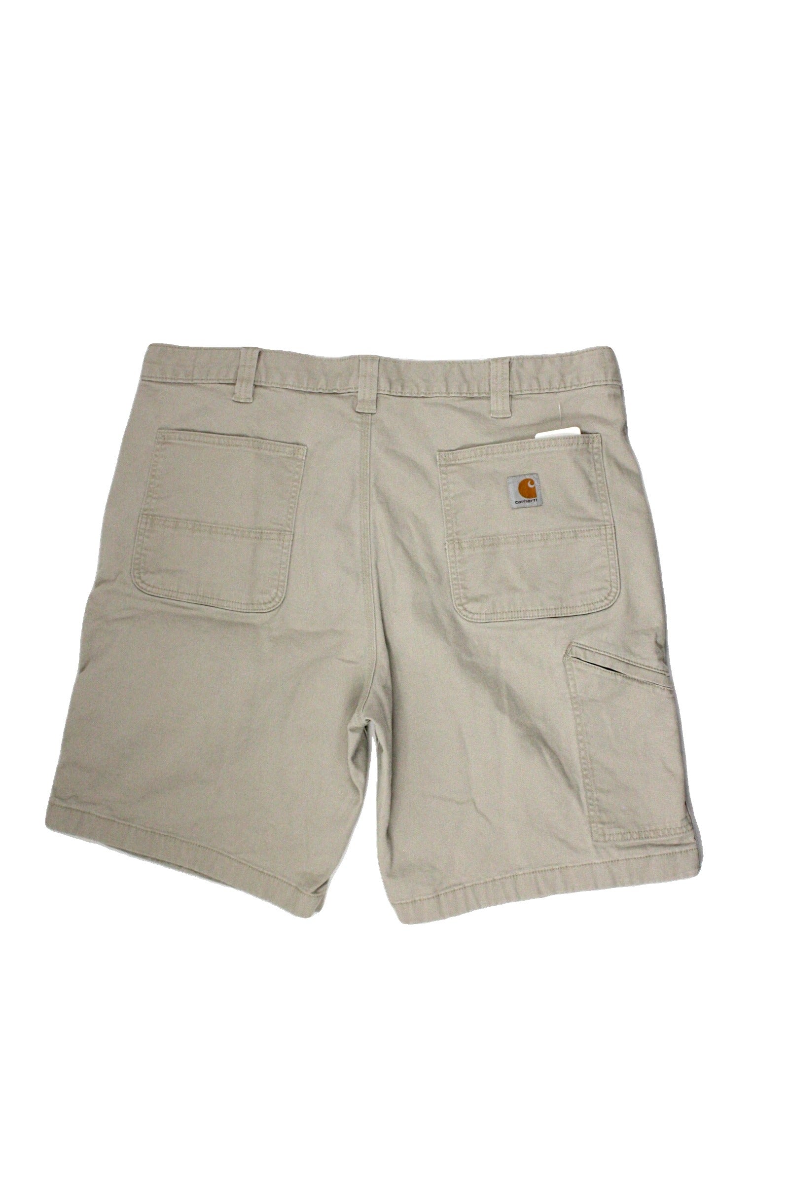 Carhartt Men's Tan Shorts with Cargo, 5 Pockets, Back Logo – Size W38