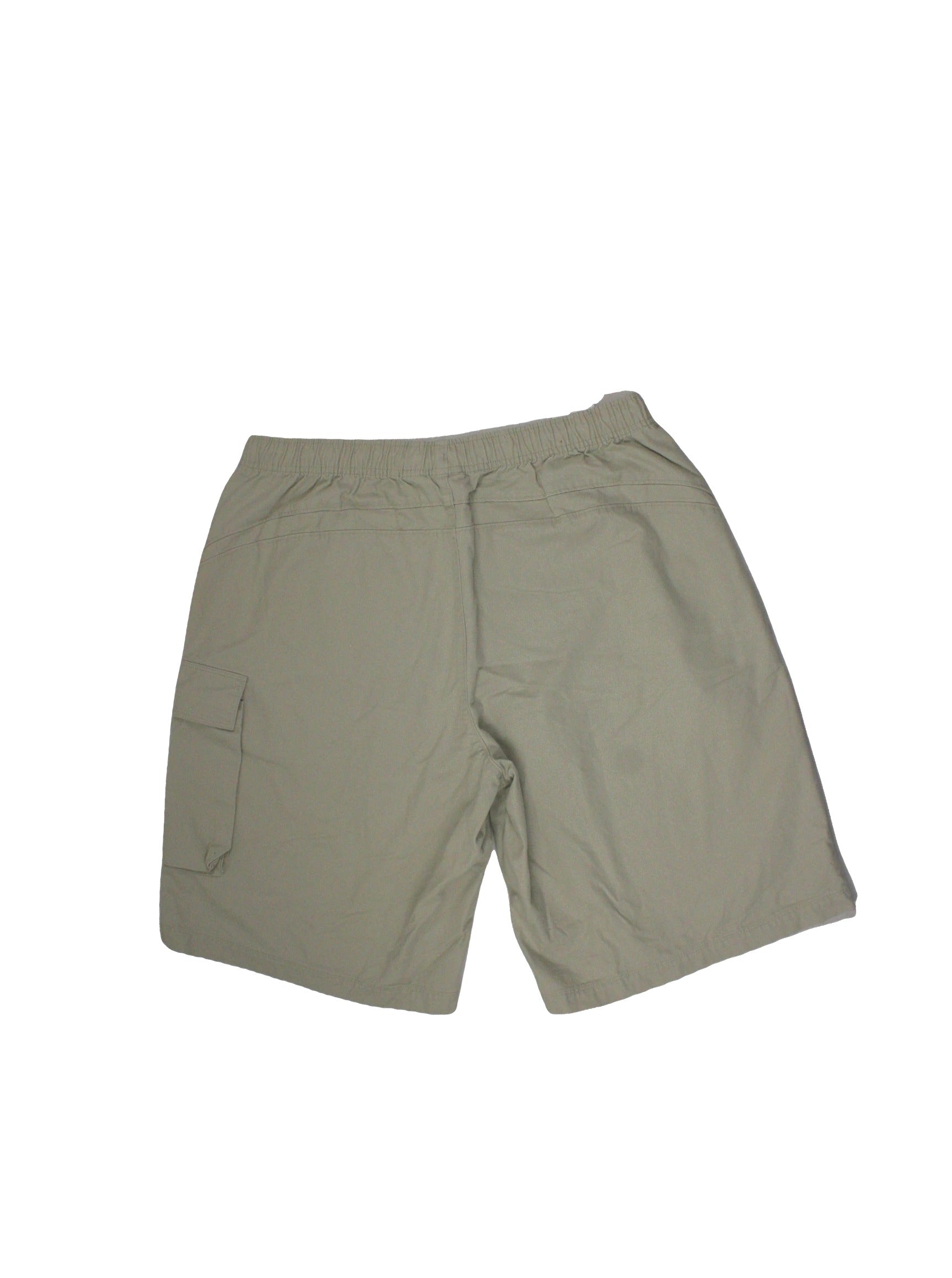 Nike Men's Tan Cargo Shorts with Stretch Waistband and Embroidered Front Logo – Size W38
